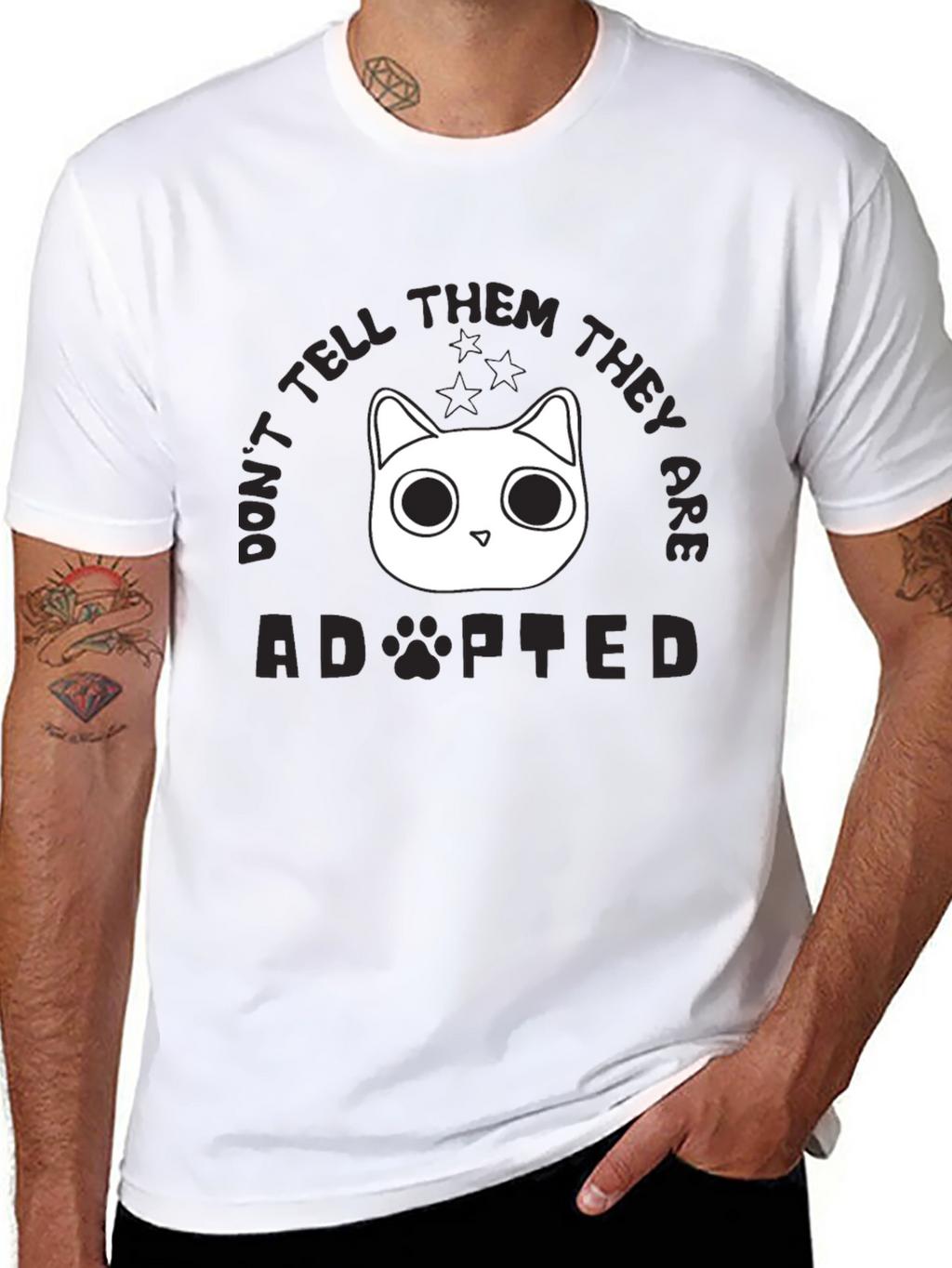 Dont Tell Them Adopted Cat T-Shirt