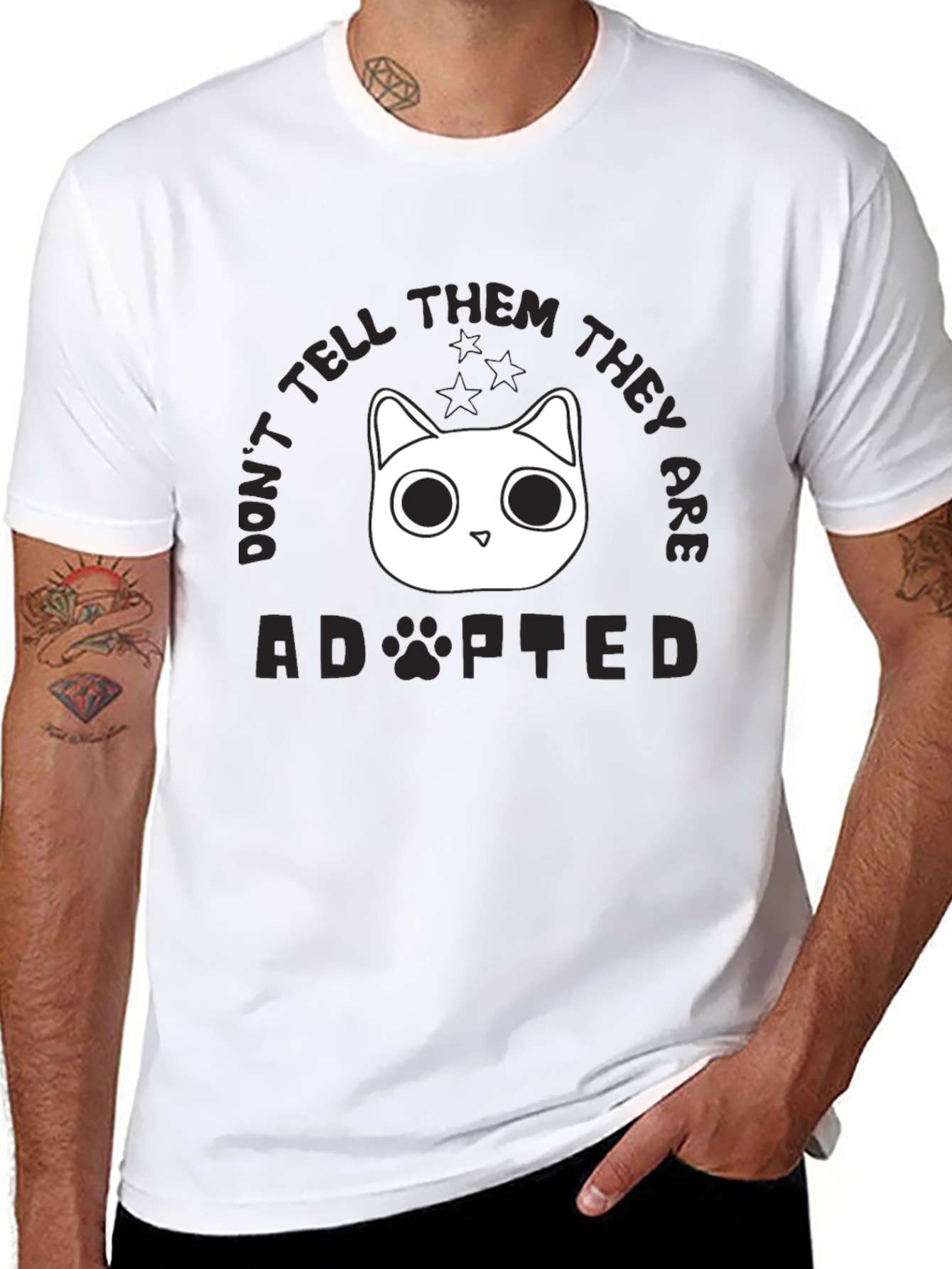 Dont Tell Them Adopted Cat T-Shirt