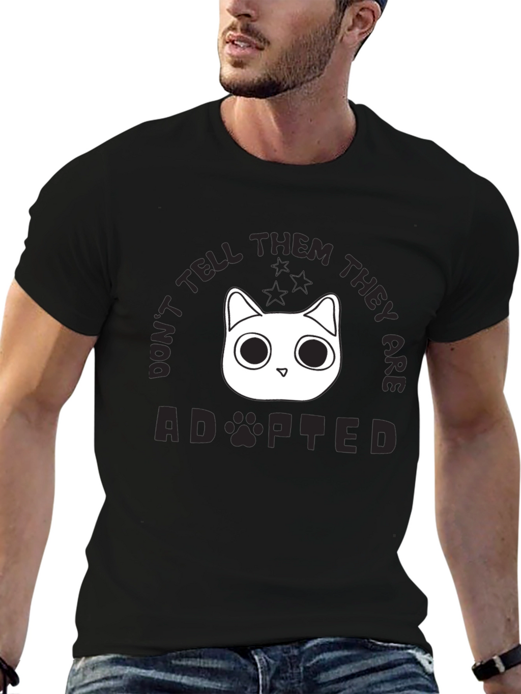 Dont Tell Them Adopted Cat T-Shirt