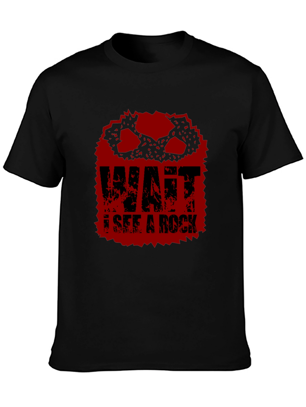 Wait I See A Rock Funny Graphic T-Shirt