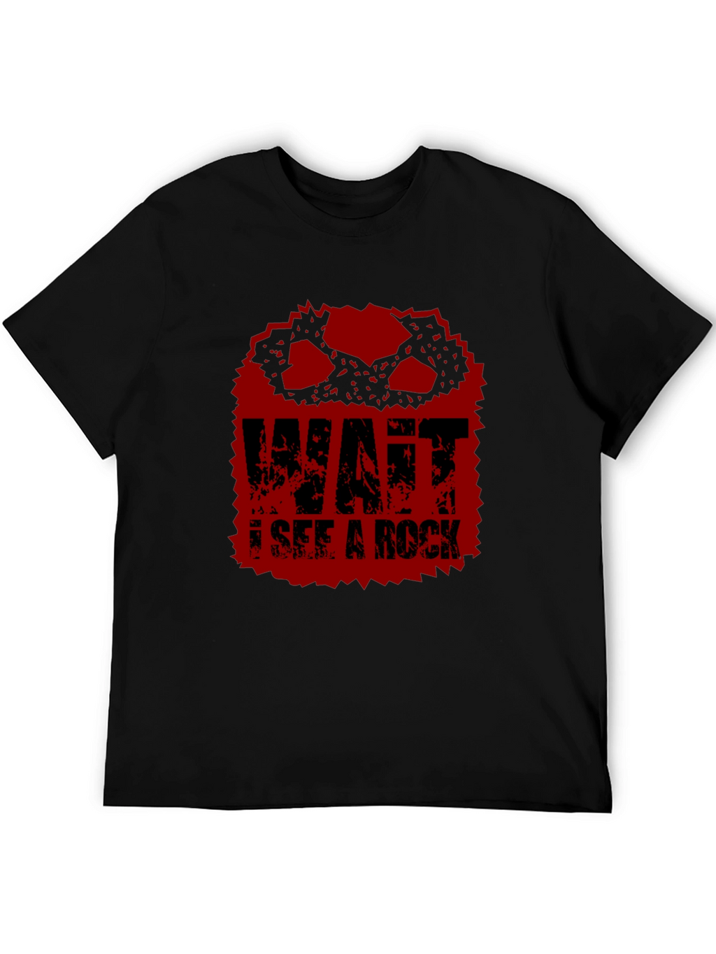 Wait I See A Rock Funny Graphic T-Shirt