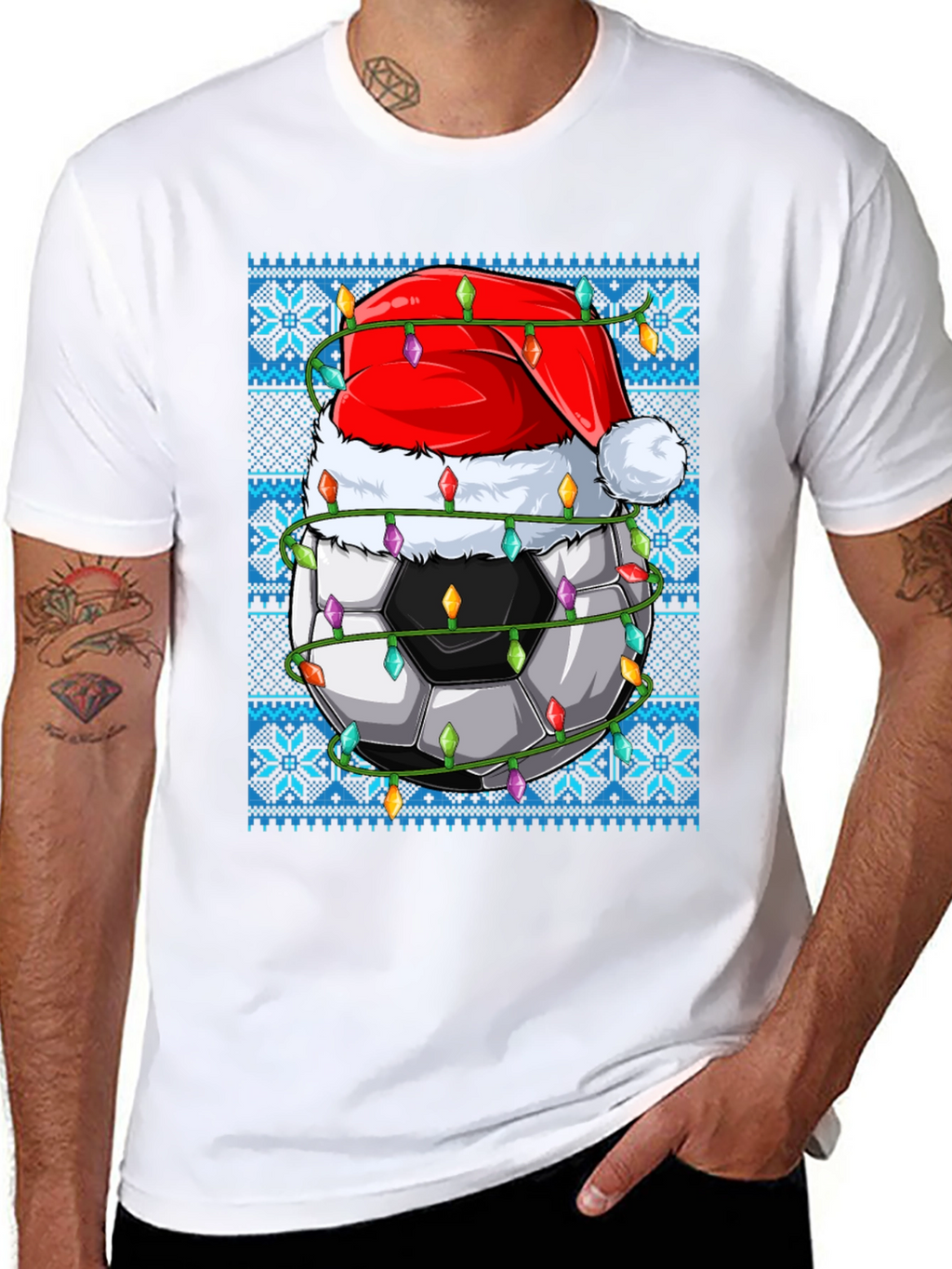 Festive Soccer Christmas T-Shirt