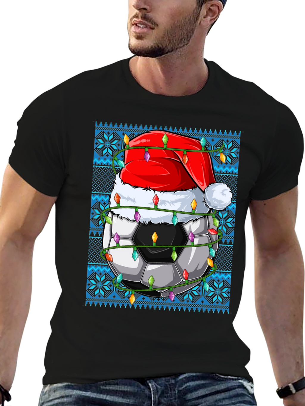 Festive Soccer Christmas T-Shirt