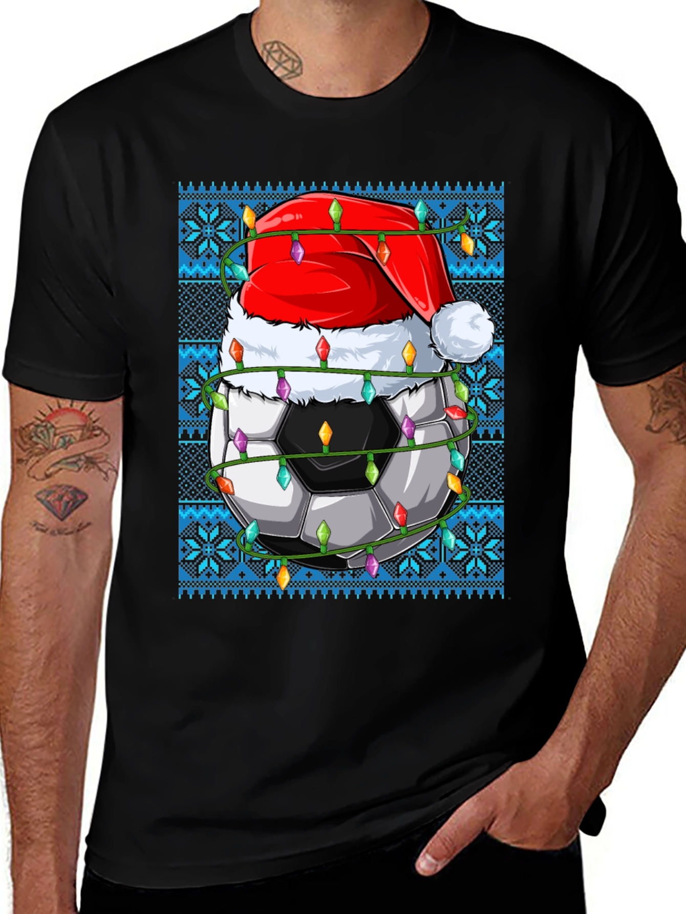 Festive Soccer Christmas T-Shirt