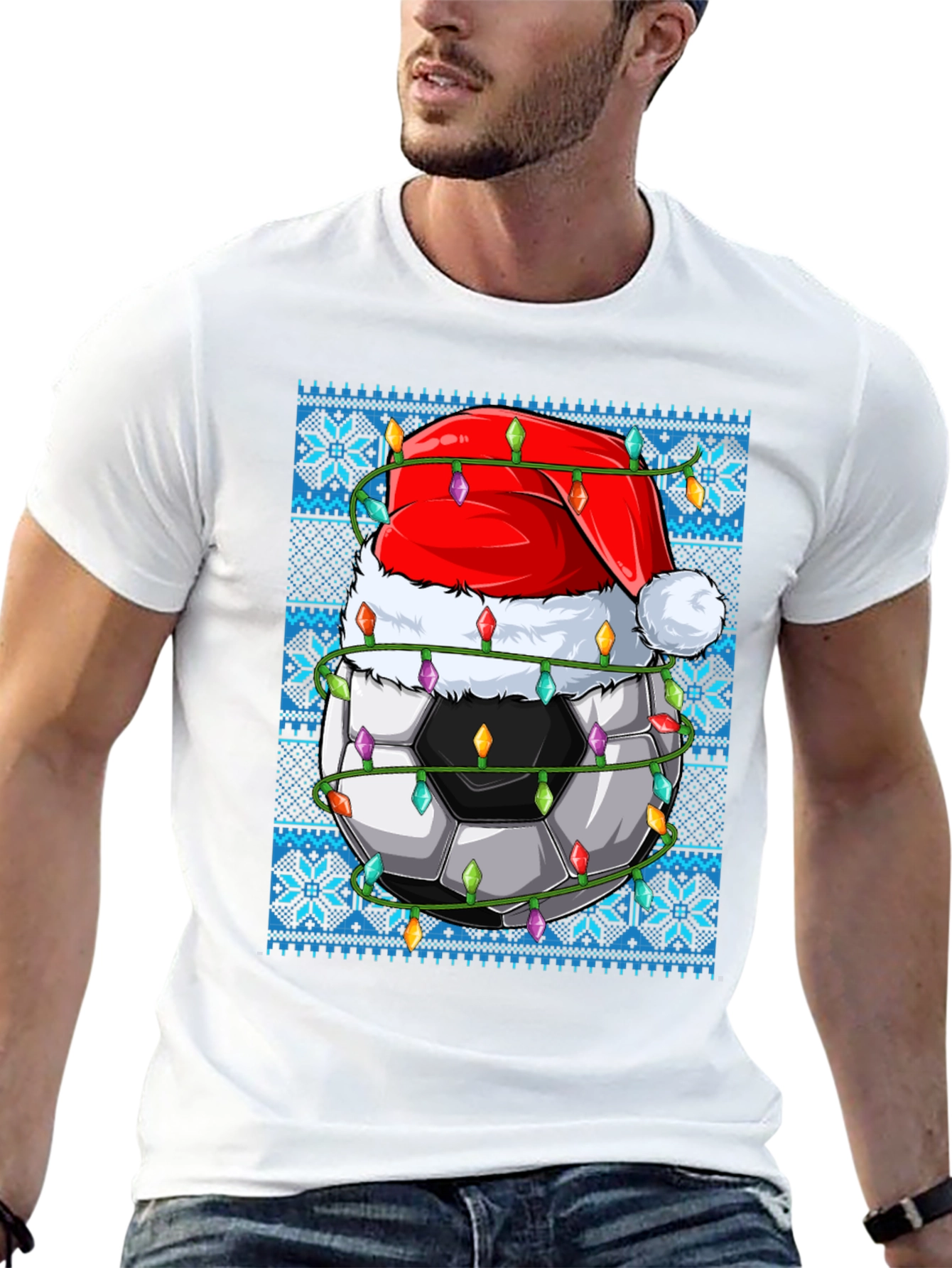 Festive Soccer Christmas T-Shirt
