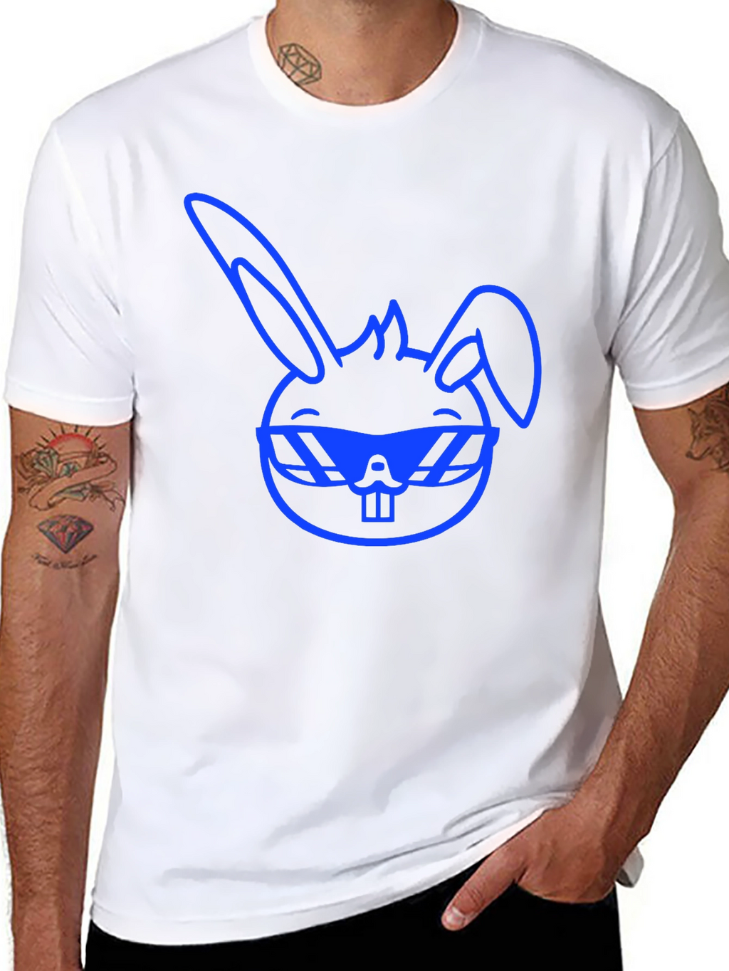 Cool Blue Bunny Graphic Tee