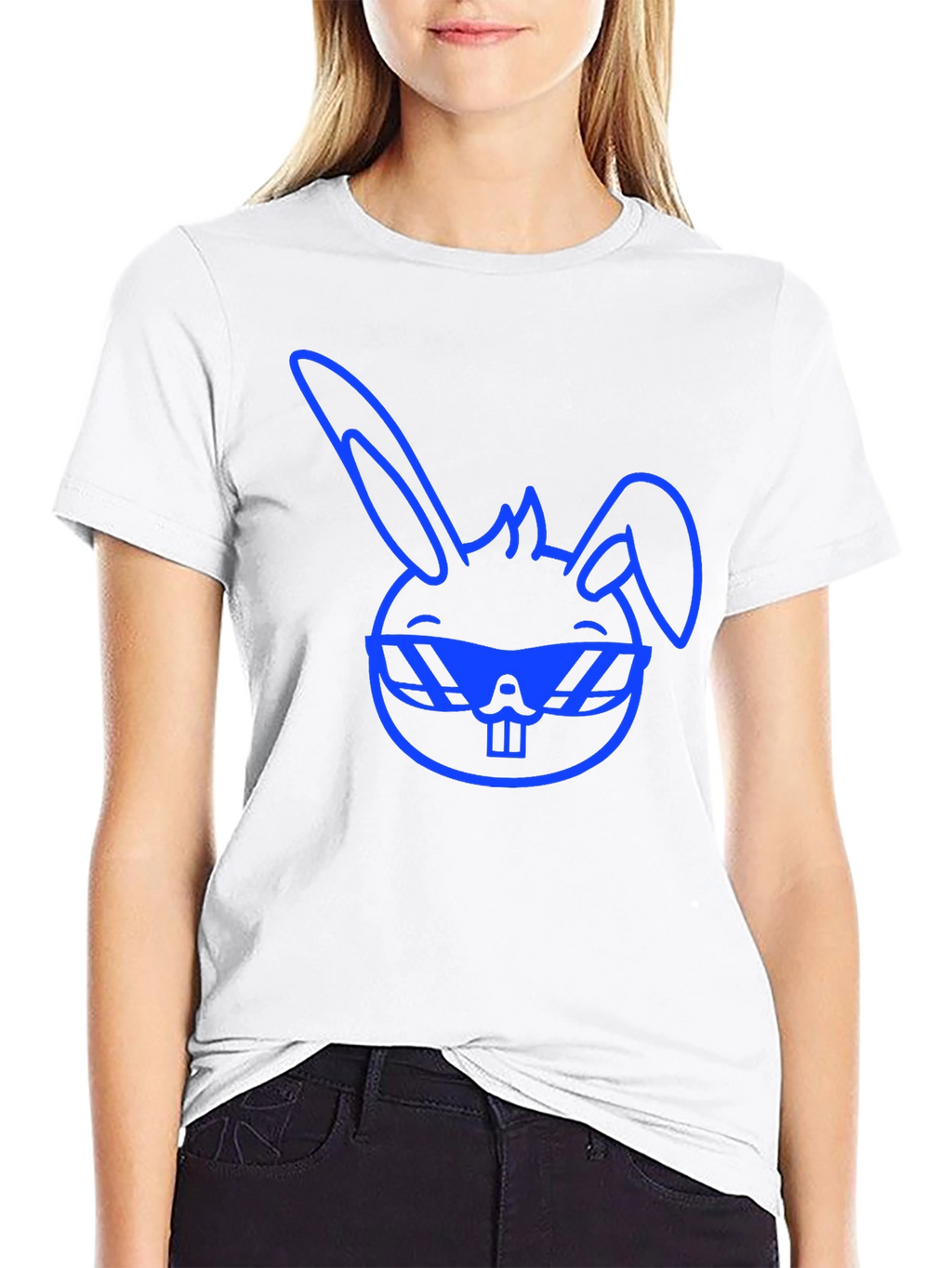 Cool Blue Bunny Graphic Tee