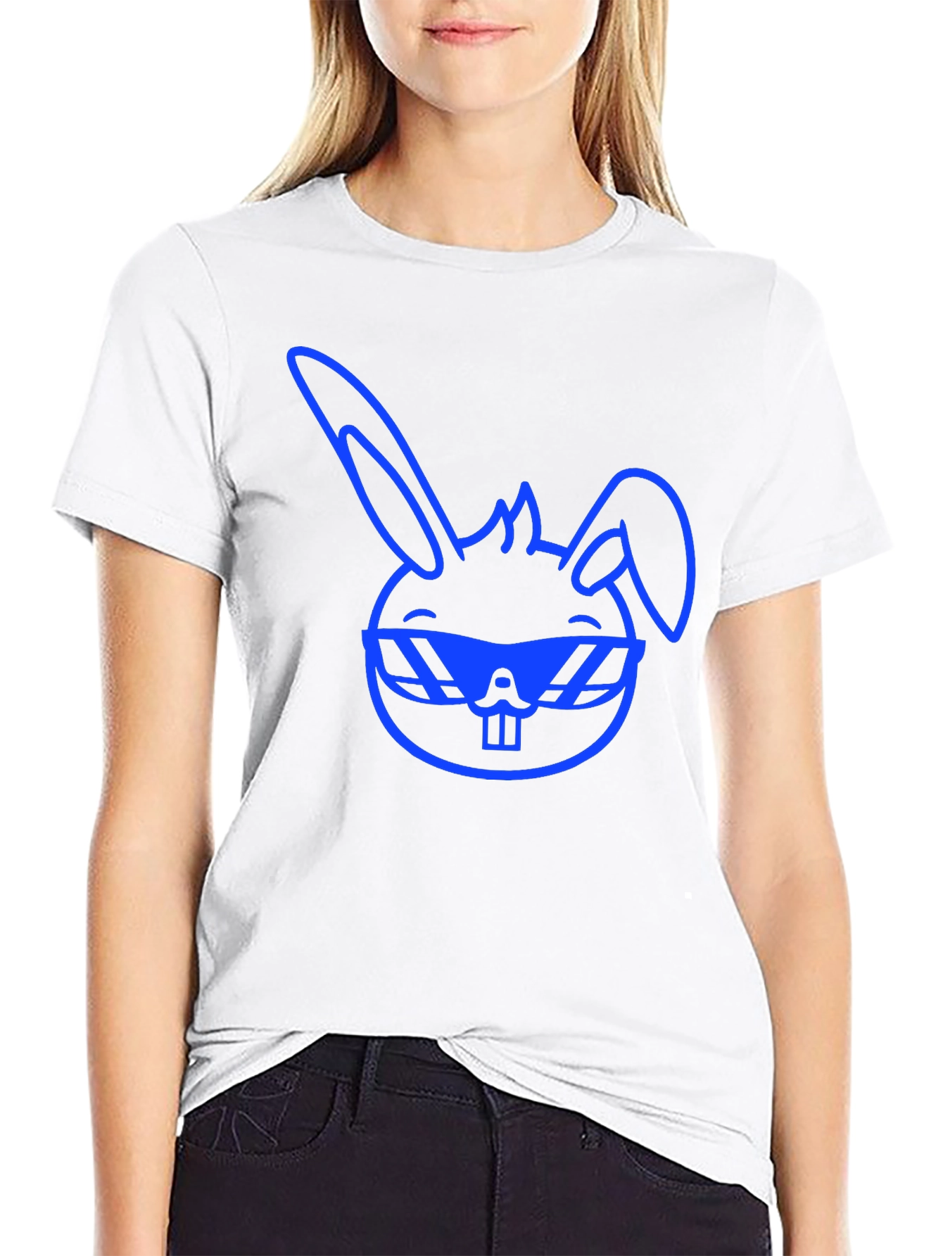 Cool Blue Bunny Graphic Tee