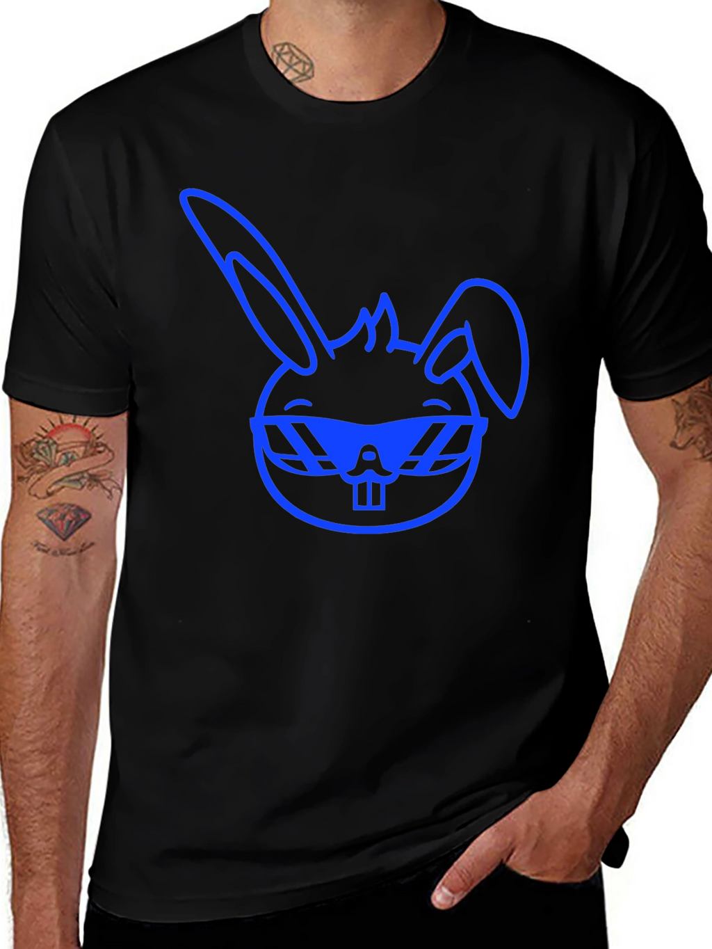 Cool Blue Bunny Graphic Tee