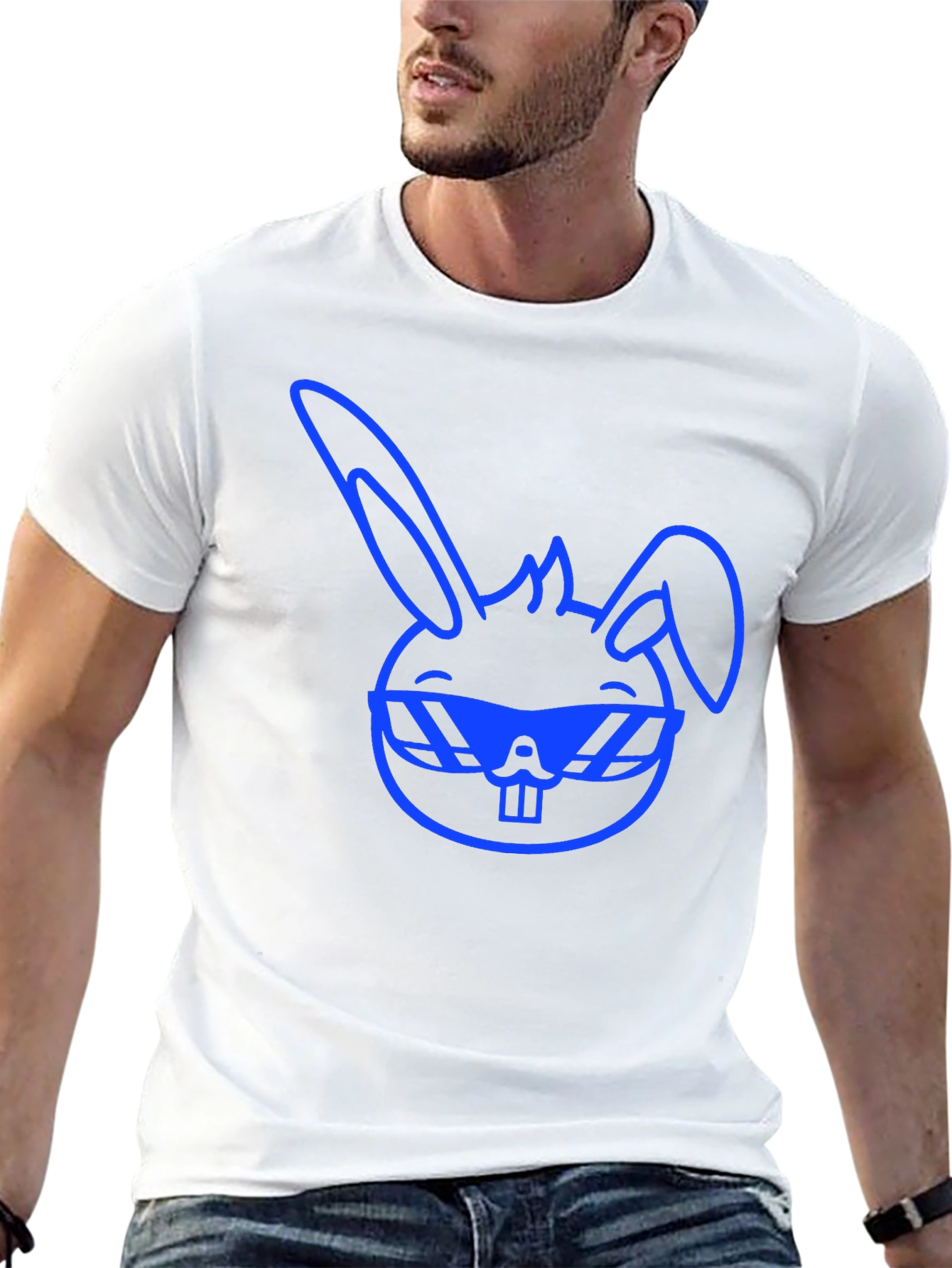 Cool Blue Bunny Graphic Tee