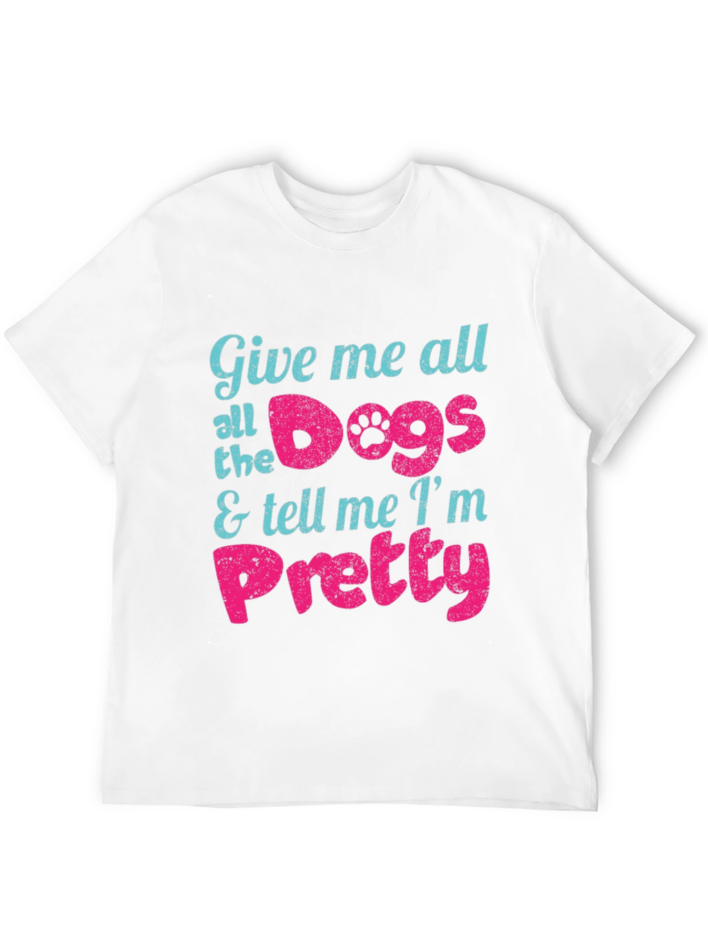 Give Me All the Dogs Mens Black T-Shirt