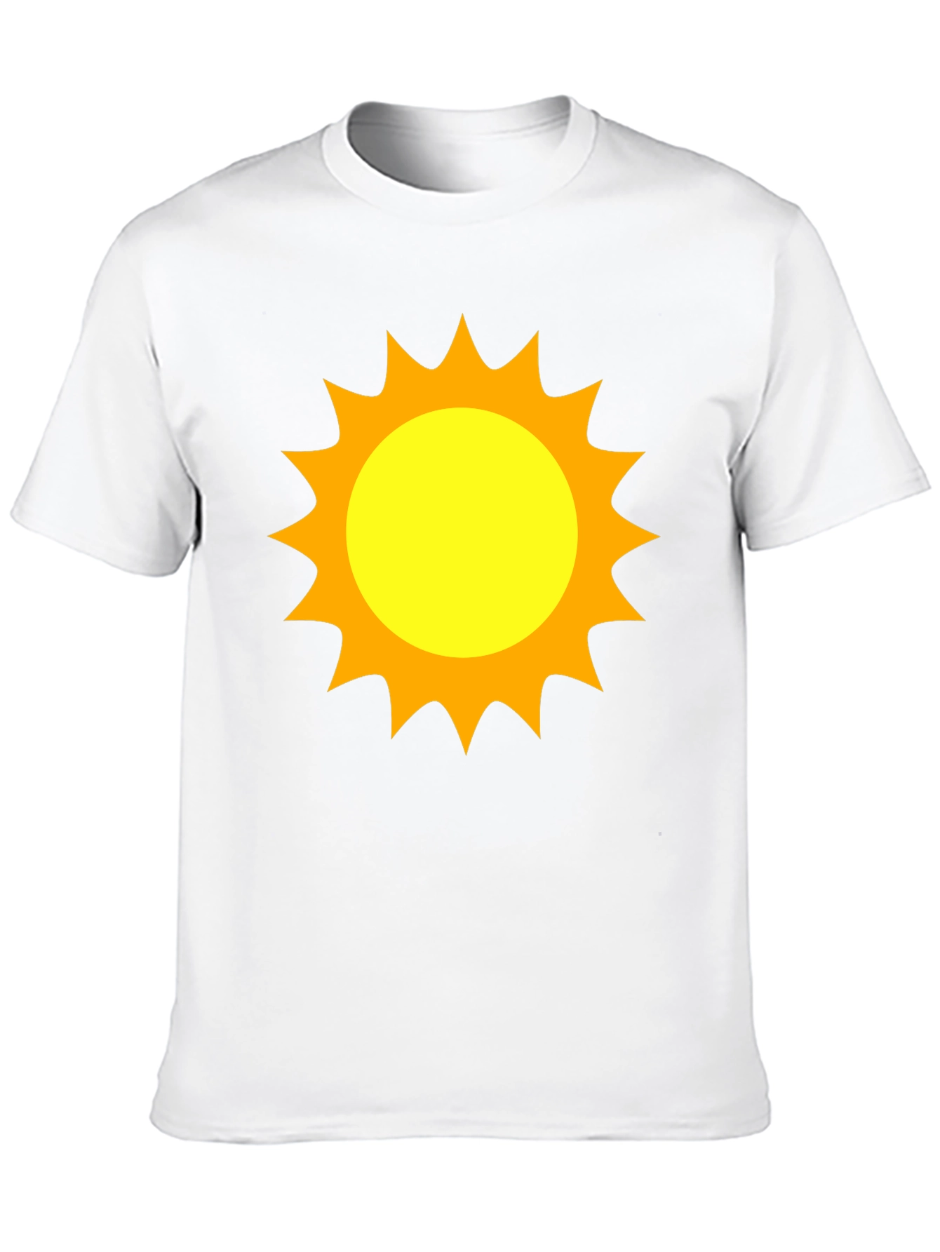 Sunny Graphic Tee - Black Cotton T-Shirt with Sun Design