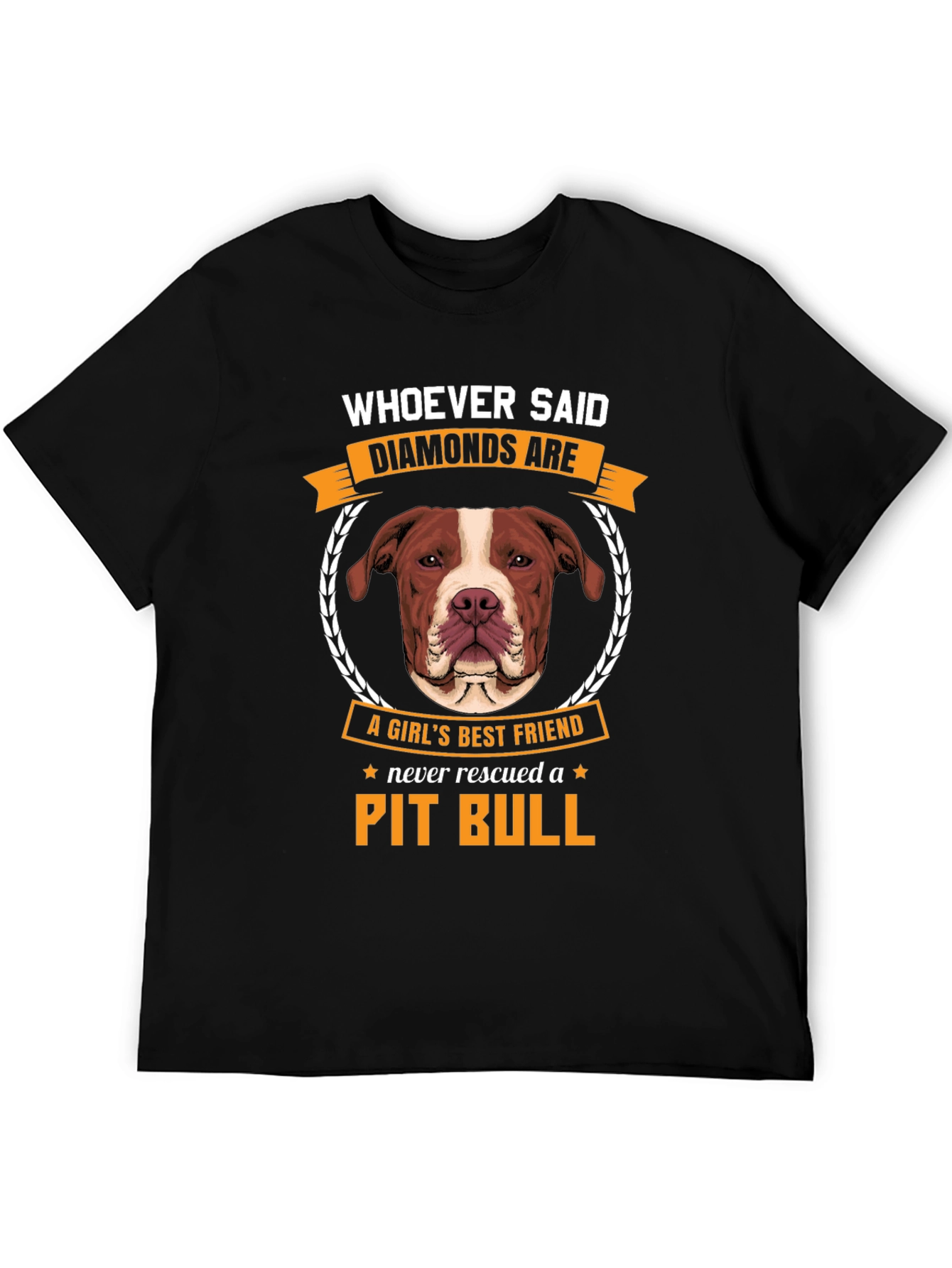 Pit Bull Rescue T-Shirt - Diamonds Are A Girls Best Friend