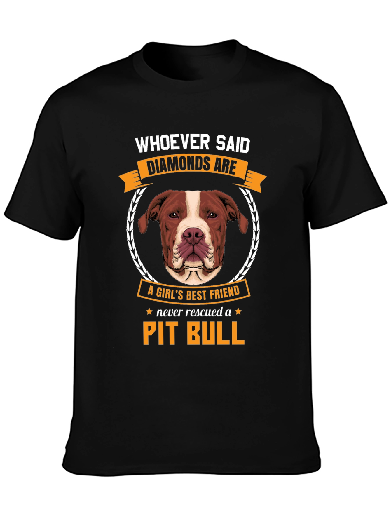 Pit Bull Rescue T-Shirt - Diamonds Are A Girls Best Friend