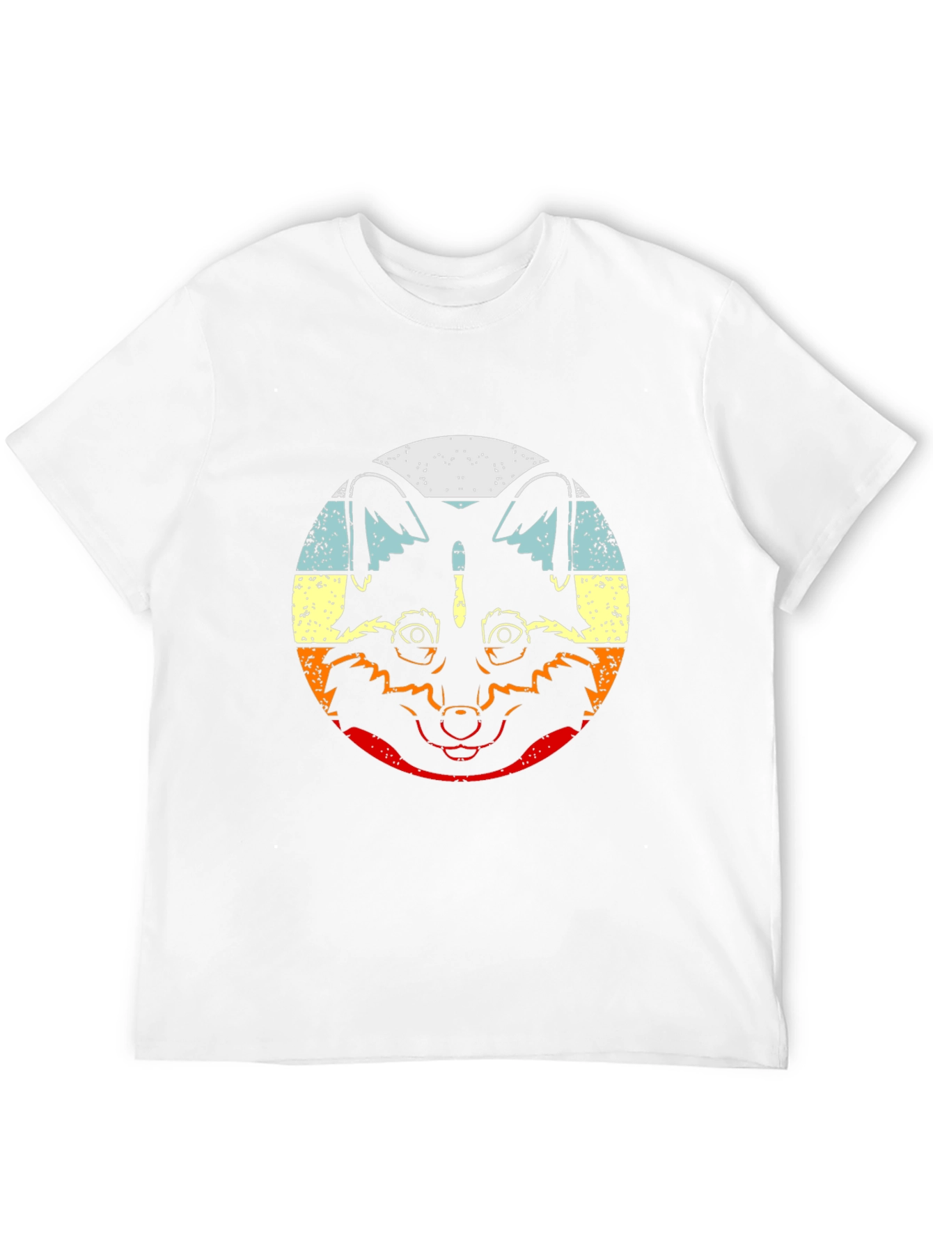 Retro Raccoon Graphic T-Shirt - Crew Neck Black