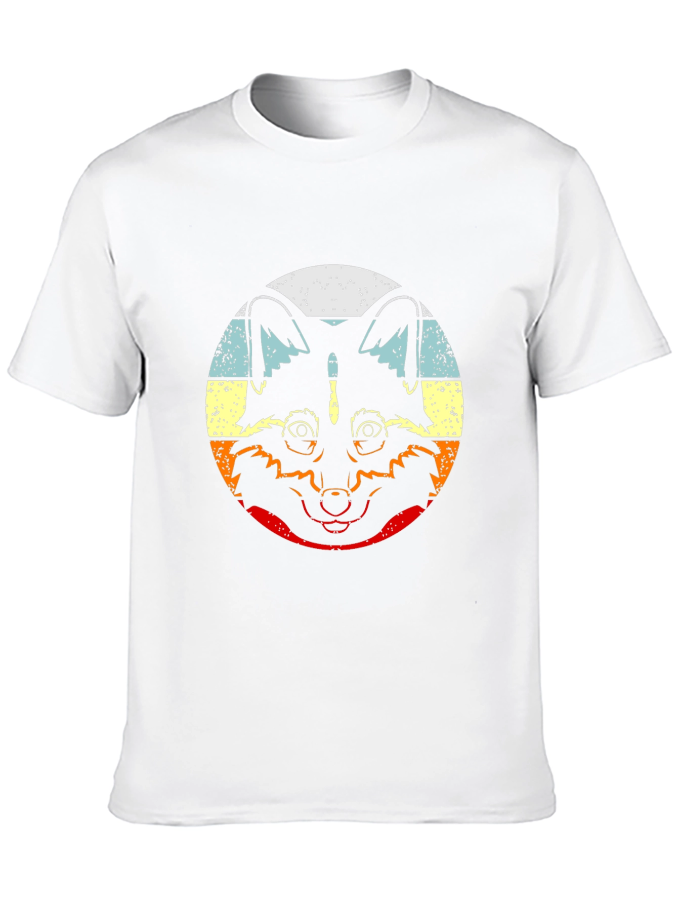 Retro Raccoon Graphic T-Shirt - Crew Neck Black