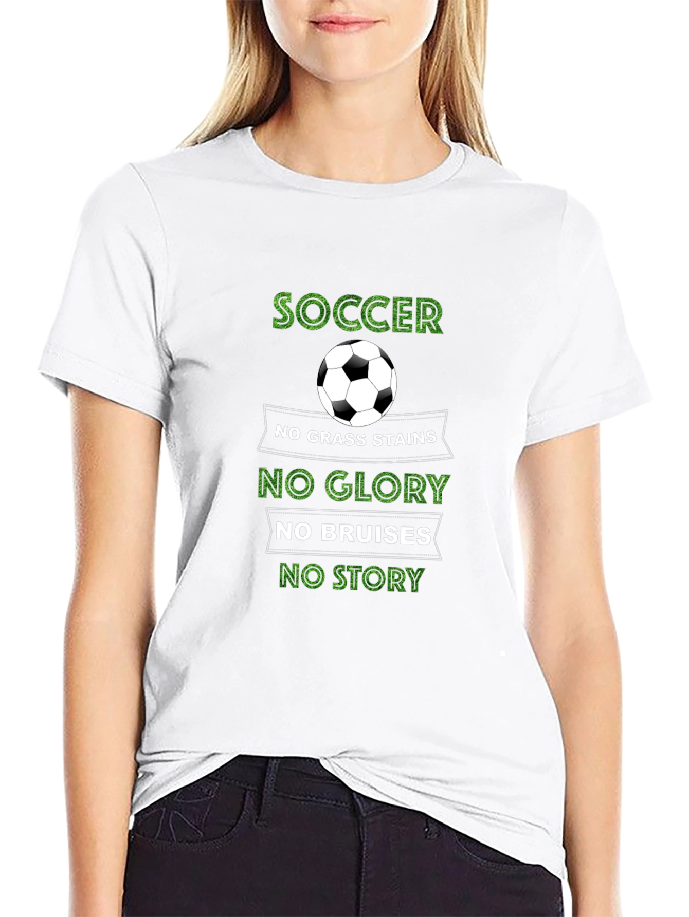 Soccer Graphic T-Shirt: No Grass Stains No Glory