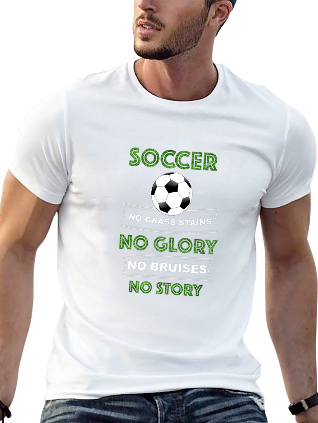 Soccer Graphic T-Shirt: No Grass Stains No Glory