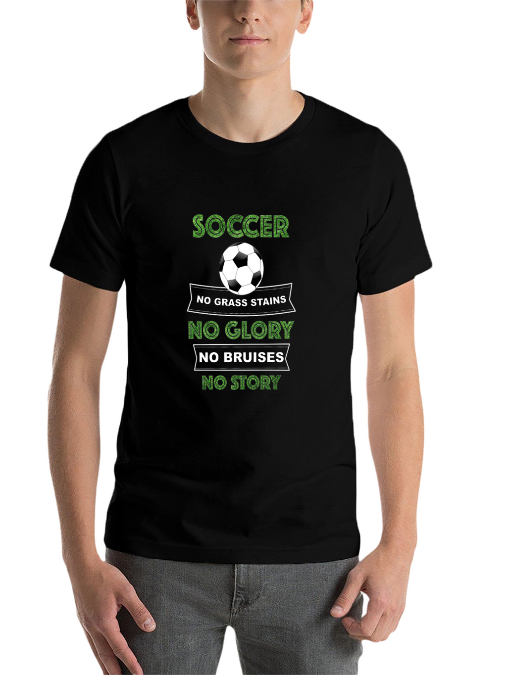 Soccer Graphic T-Shirt: No Grass Stains No Glory