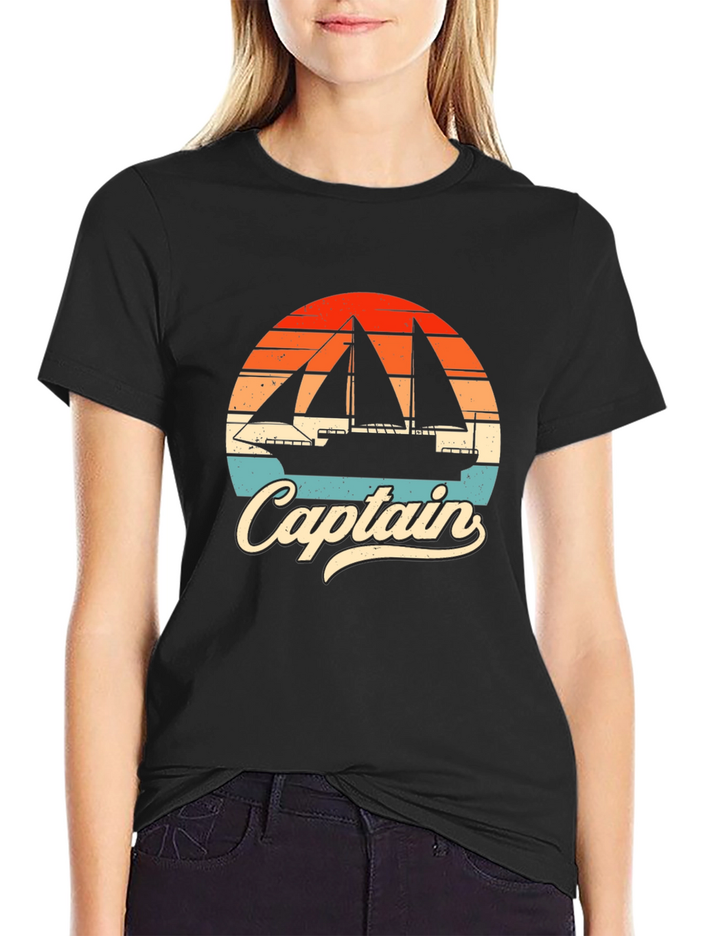 Captain Sailboat Graphic T-Shirt