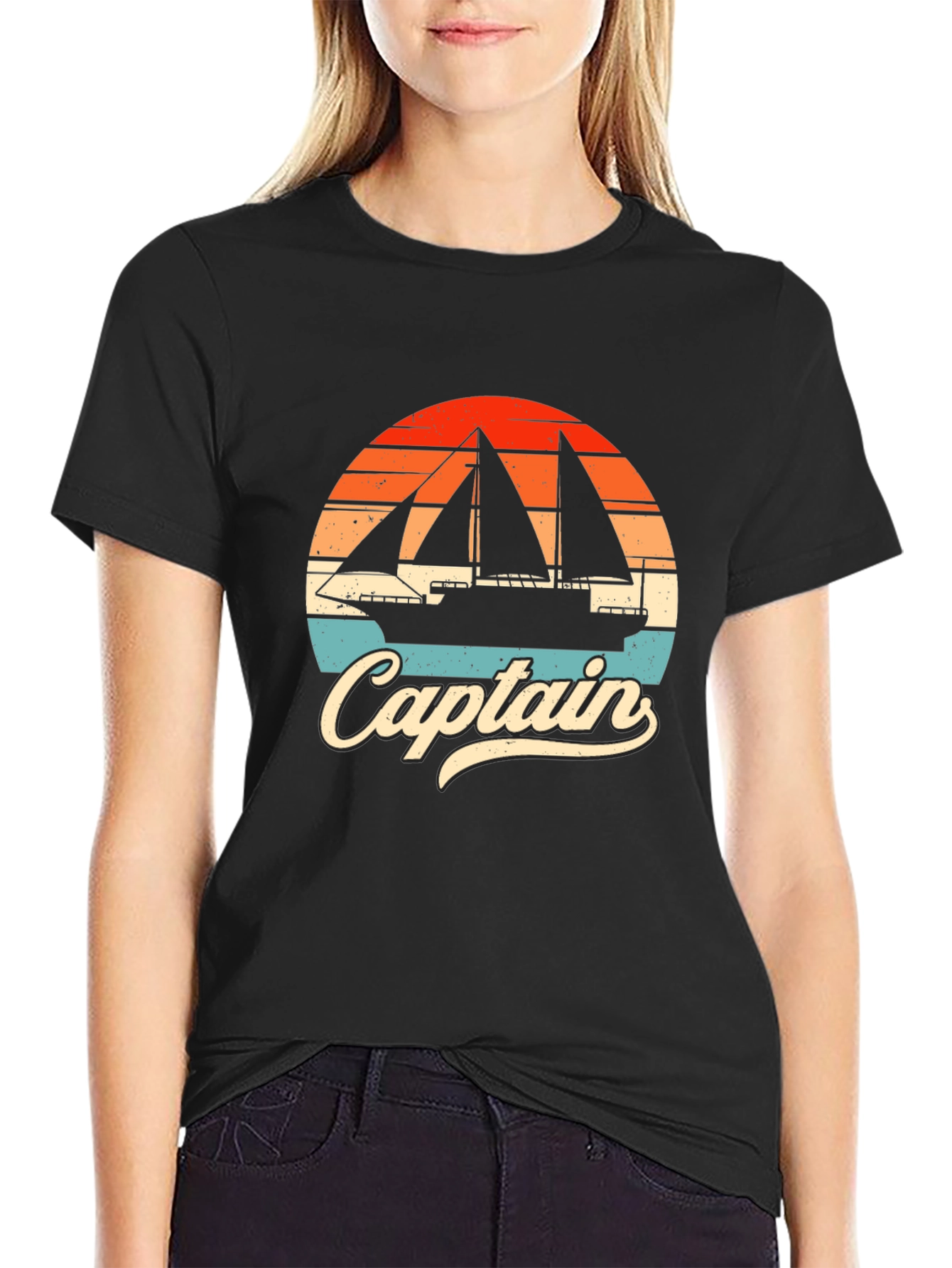 Captain Sailboat Graphic T-Shirt