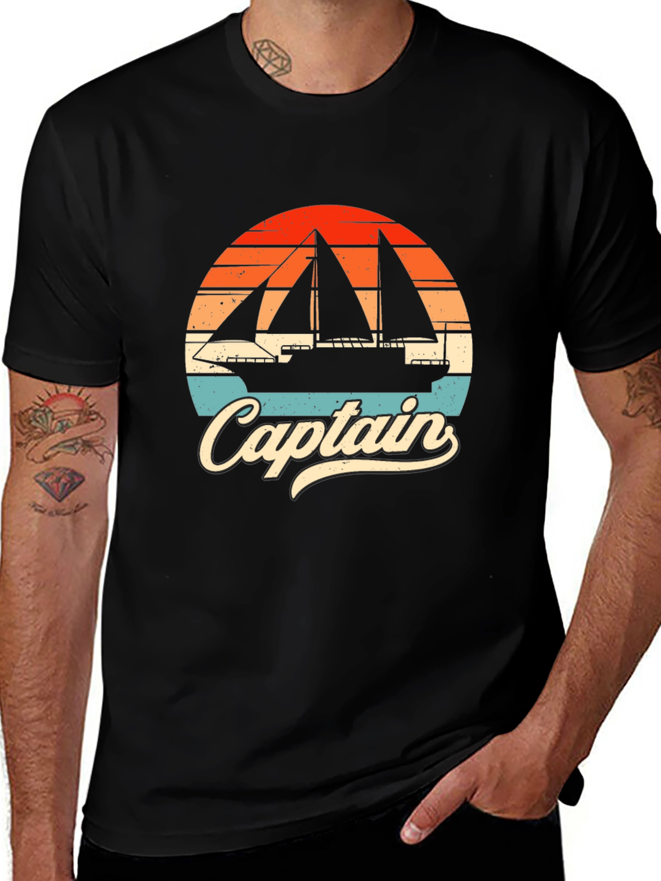 Captain Sailboat Graphic T-Shirt