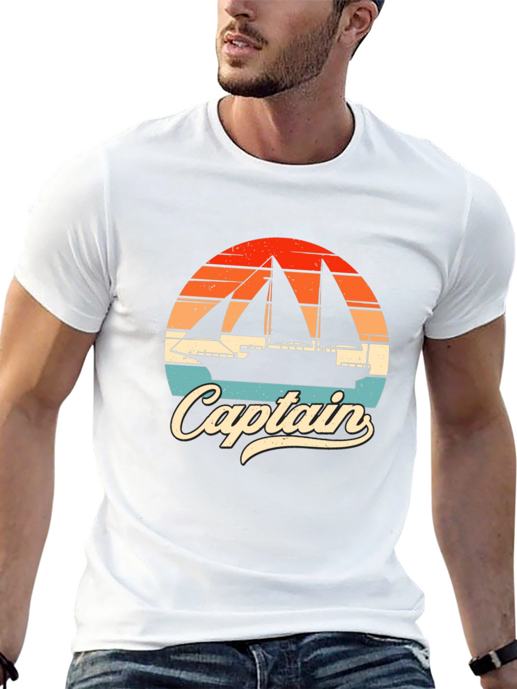 Captain Sailboat Graphic T-Shirt