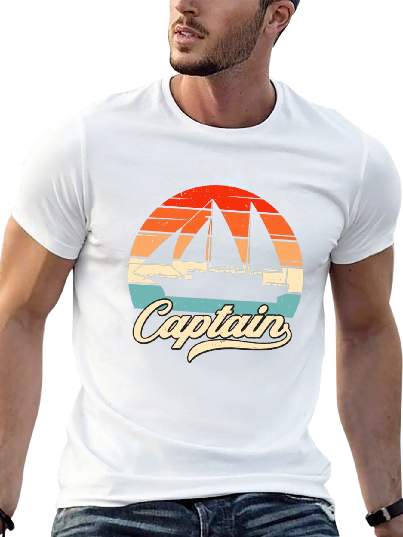 Captain Sailboat Graphic T-Shirt