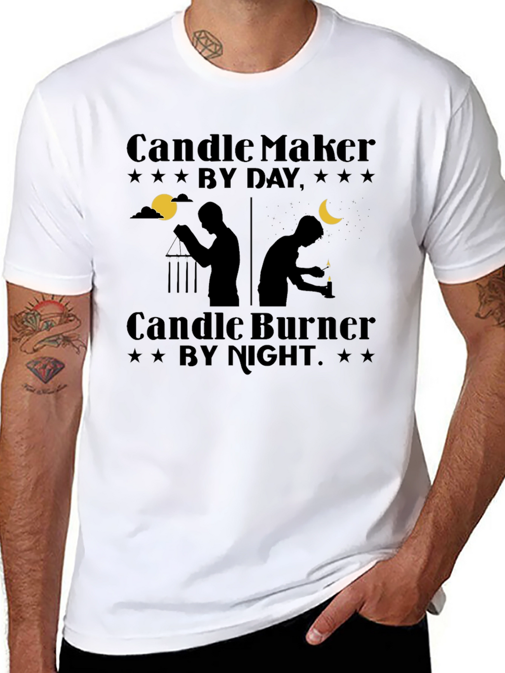 Candle Maker By Day Burner By Night Black T-Shirt