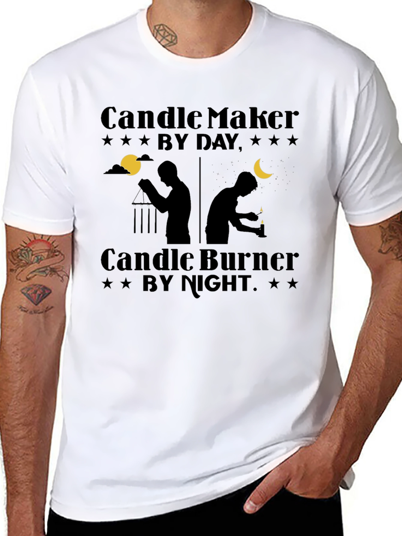 Candle Maker By Day Burner By Night Black T-Shirt