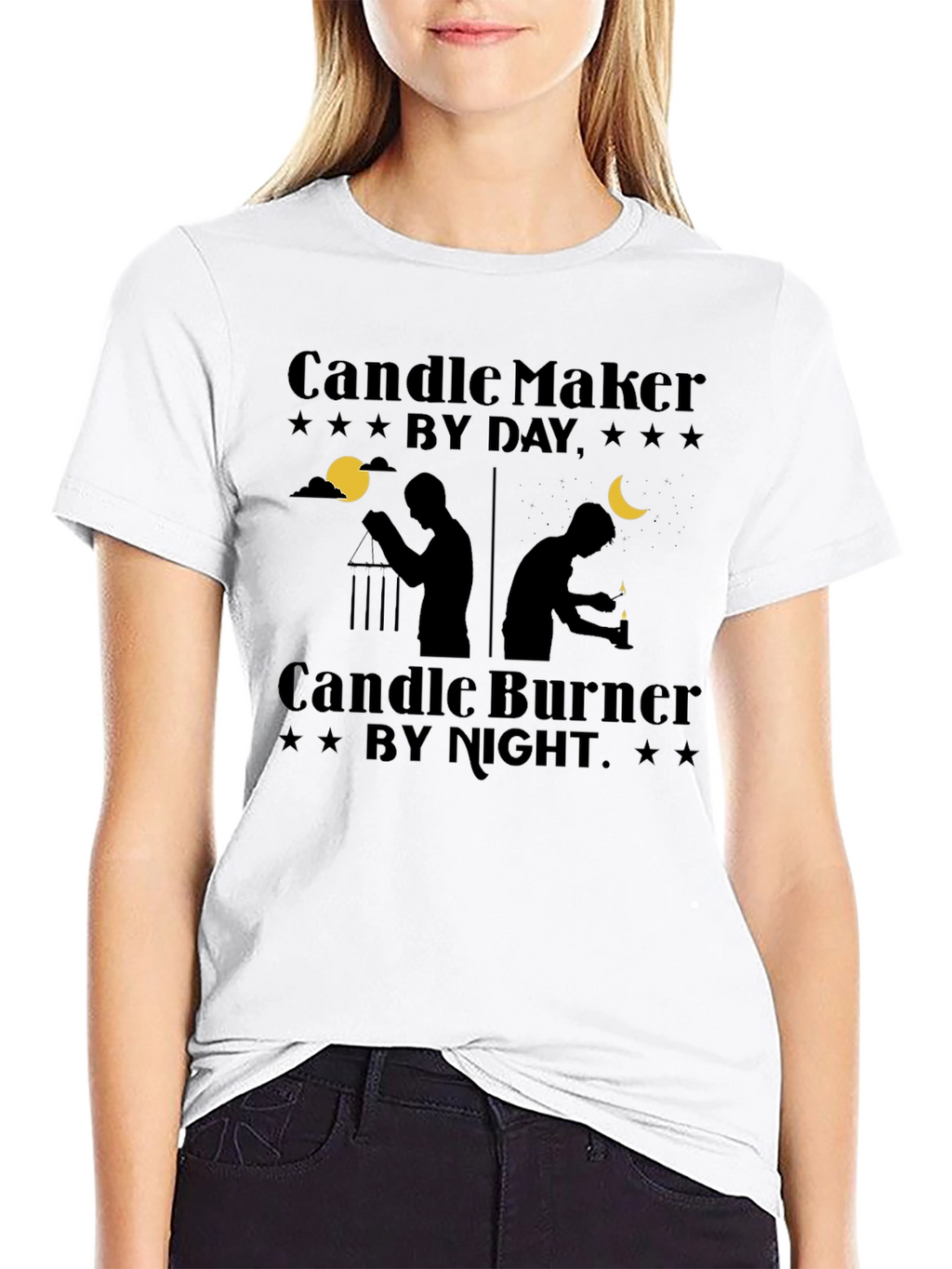 Candle Maker By Day Burner By Night Black T-Shirt