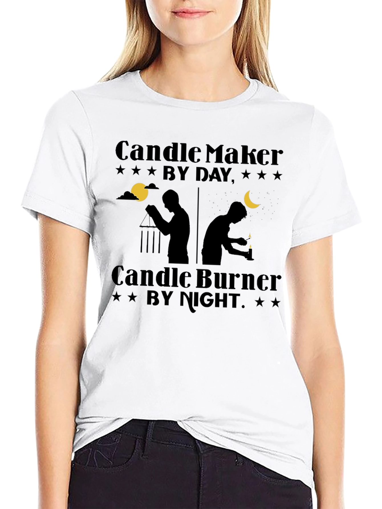Candle Maker By Day Burner By Night Black T-Shirt