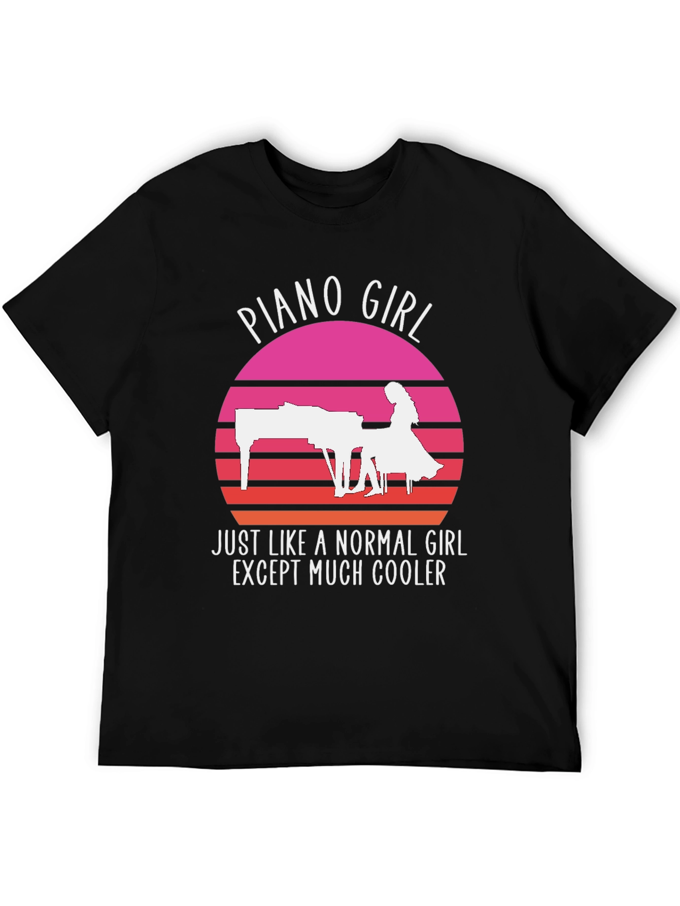 Piano Girl Graphic Tee - Musician T-Shirt