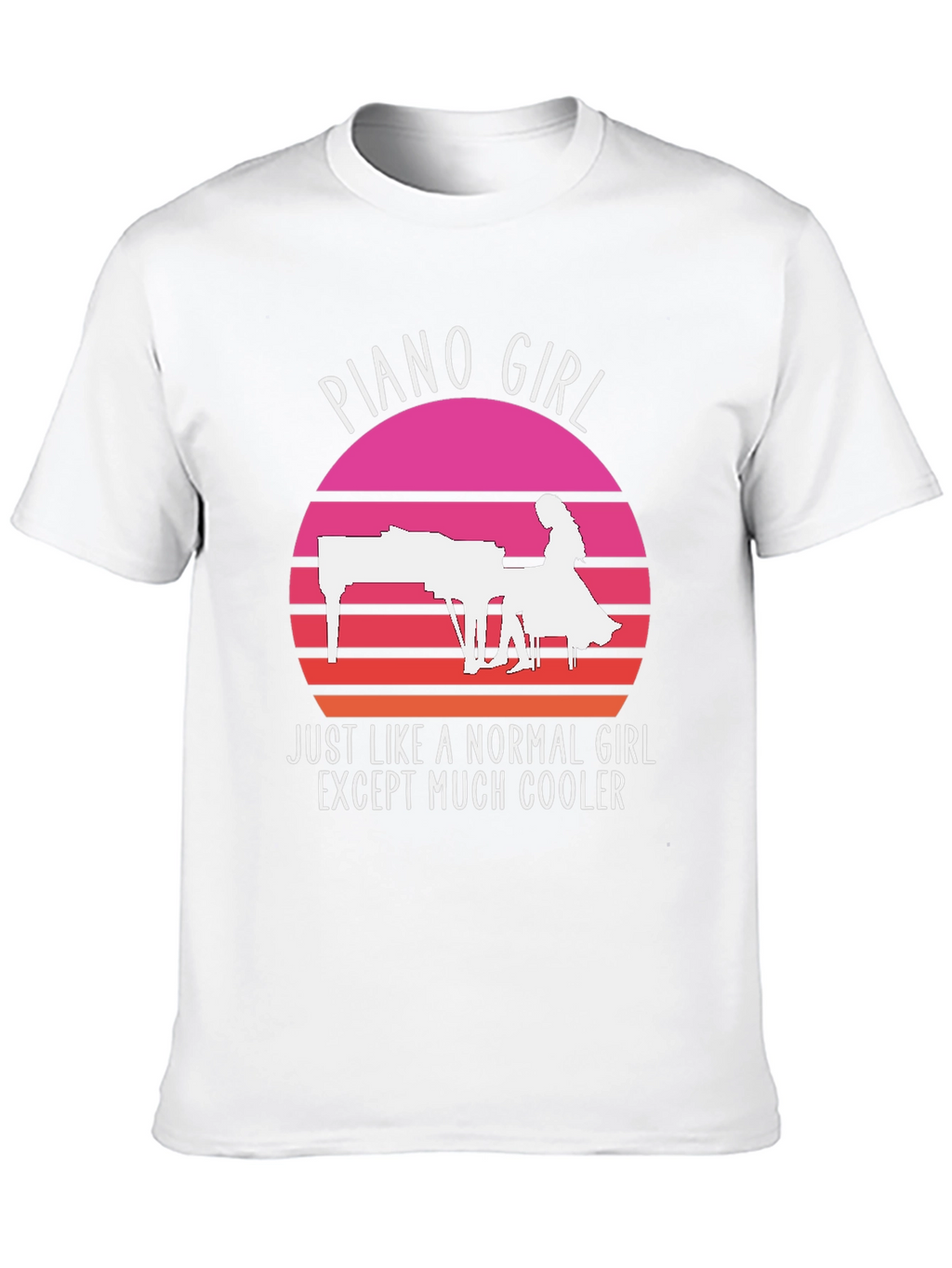 Piano Girl Graphic Tee - Musician T-Shirt