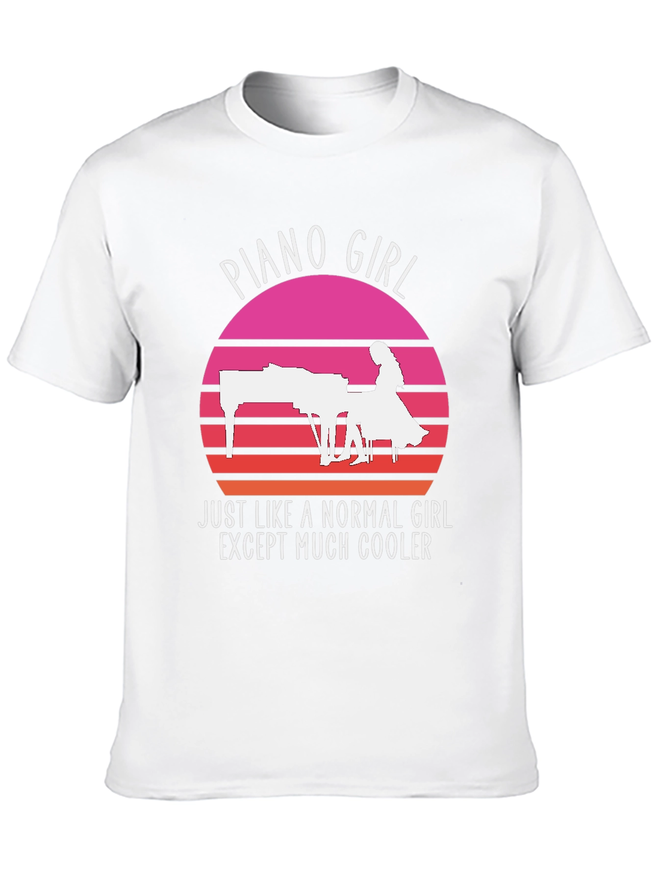 Piano Girl Graphic Tee - Musician T-Shirt