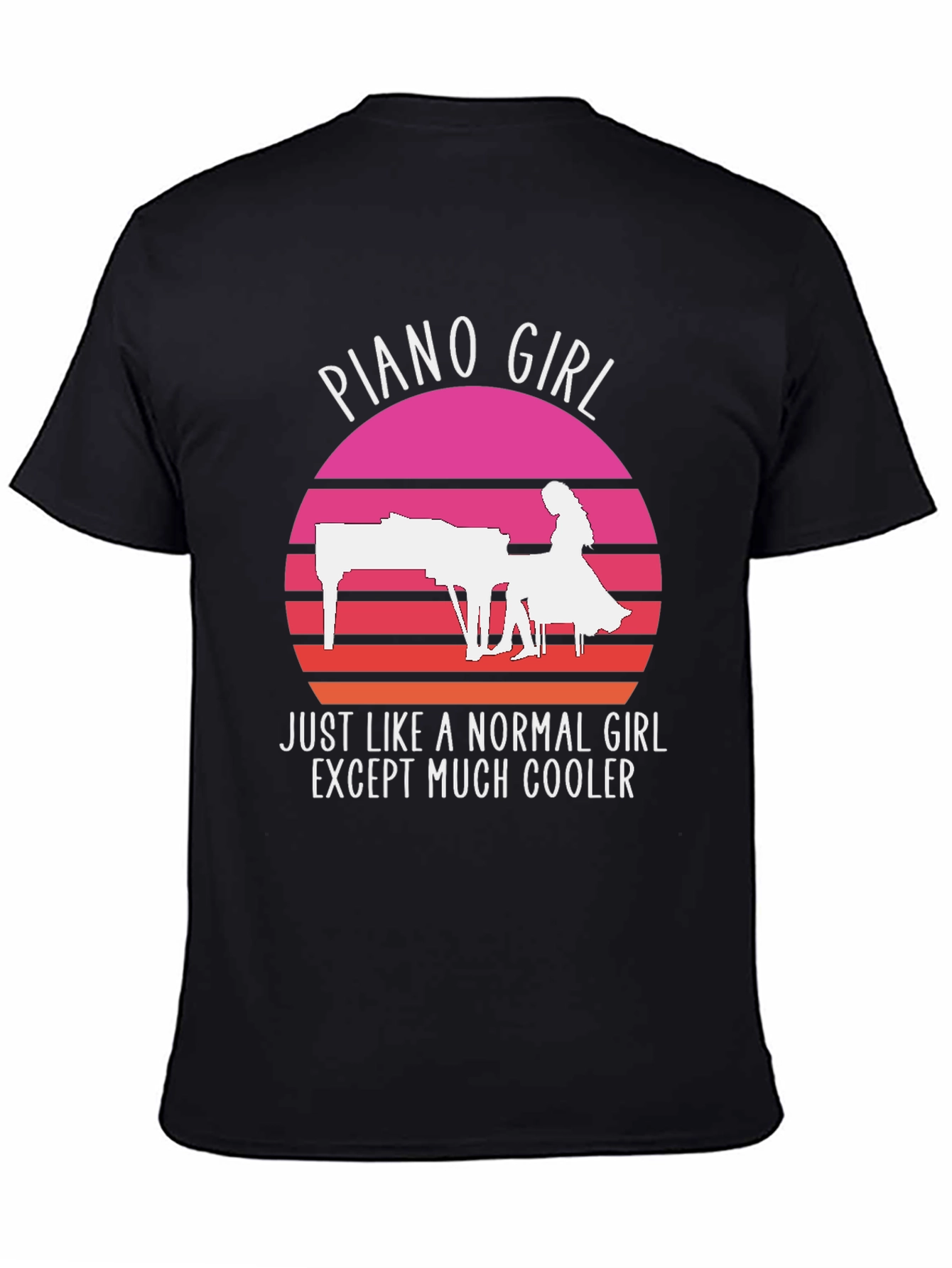 Piano Girl Graphic Tee - Musician T-Shirt
