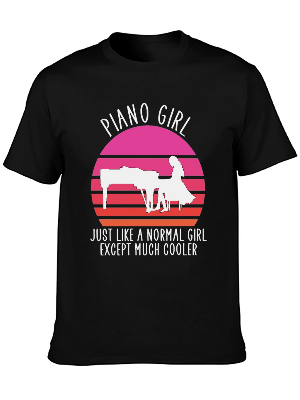 Piano Girl Graphic Tee - Musician T-Shirt