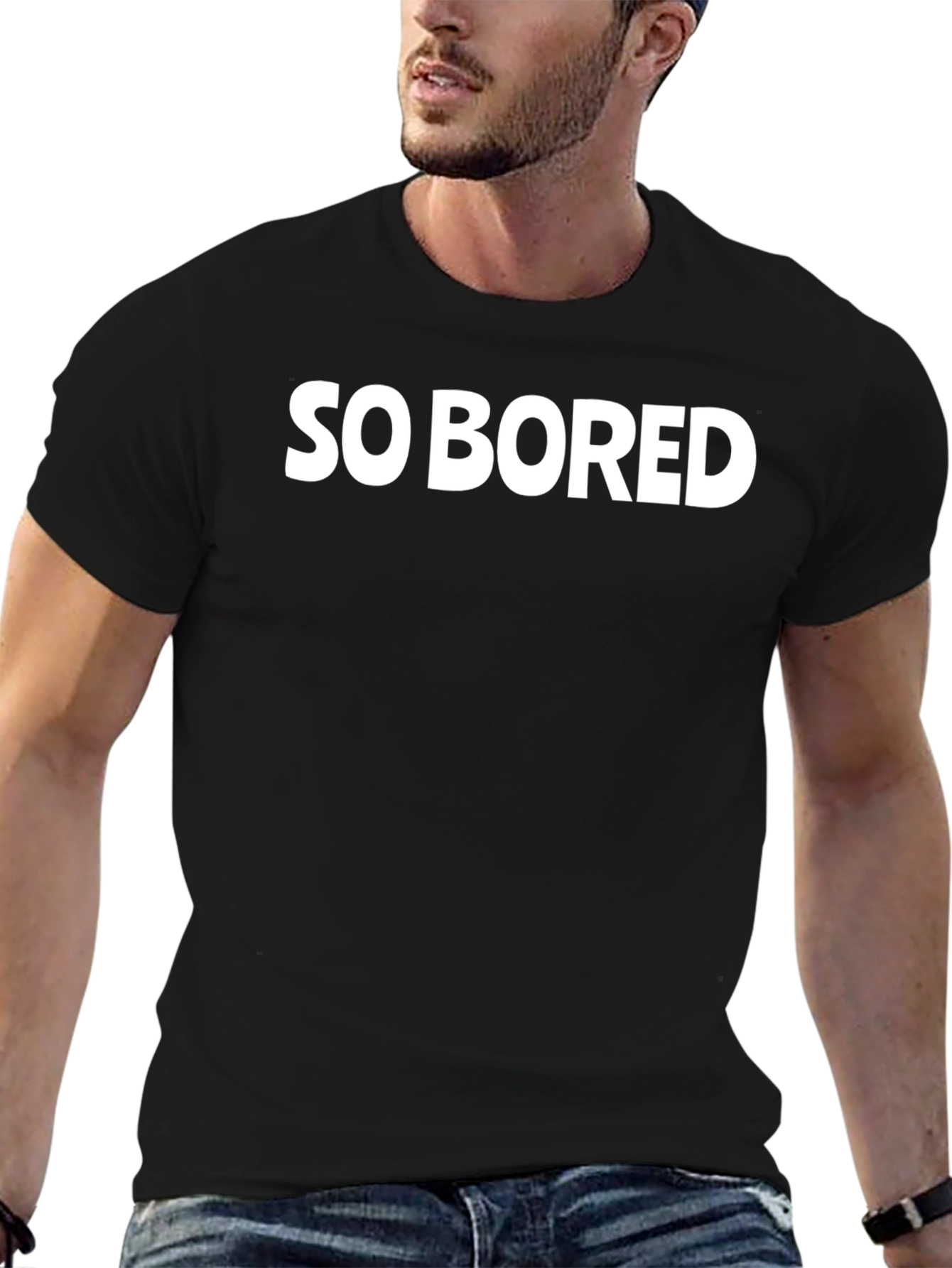 So Bored Black T-Shirt