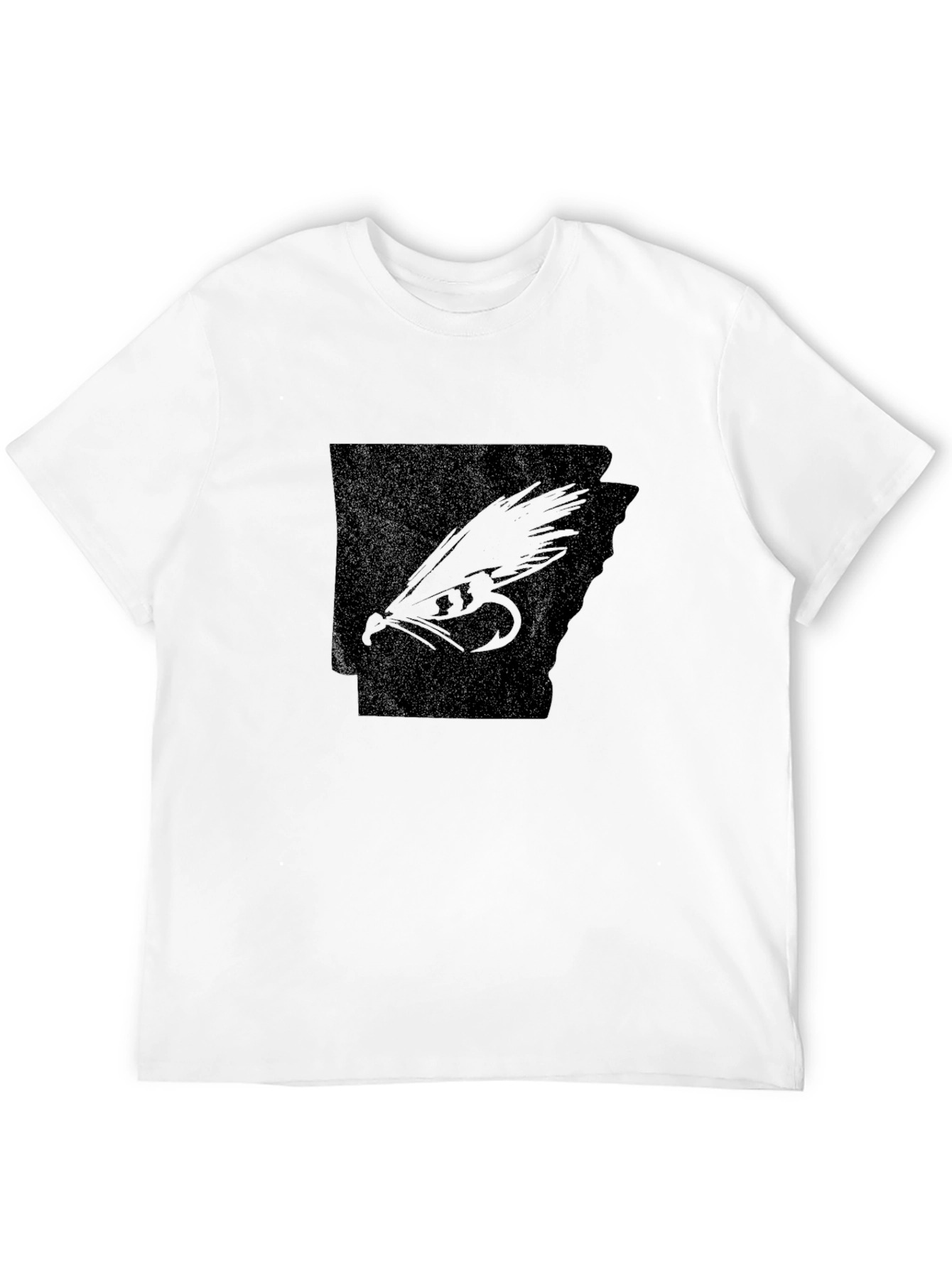 Arkansas Fishing Fly Graphic Tee - Black