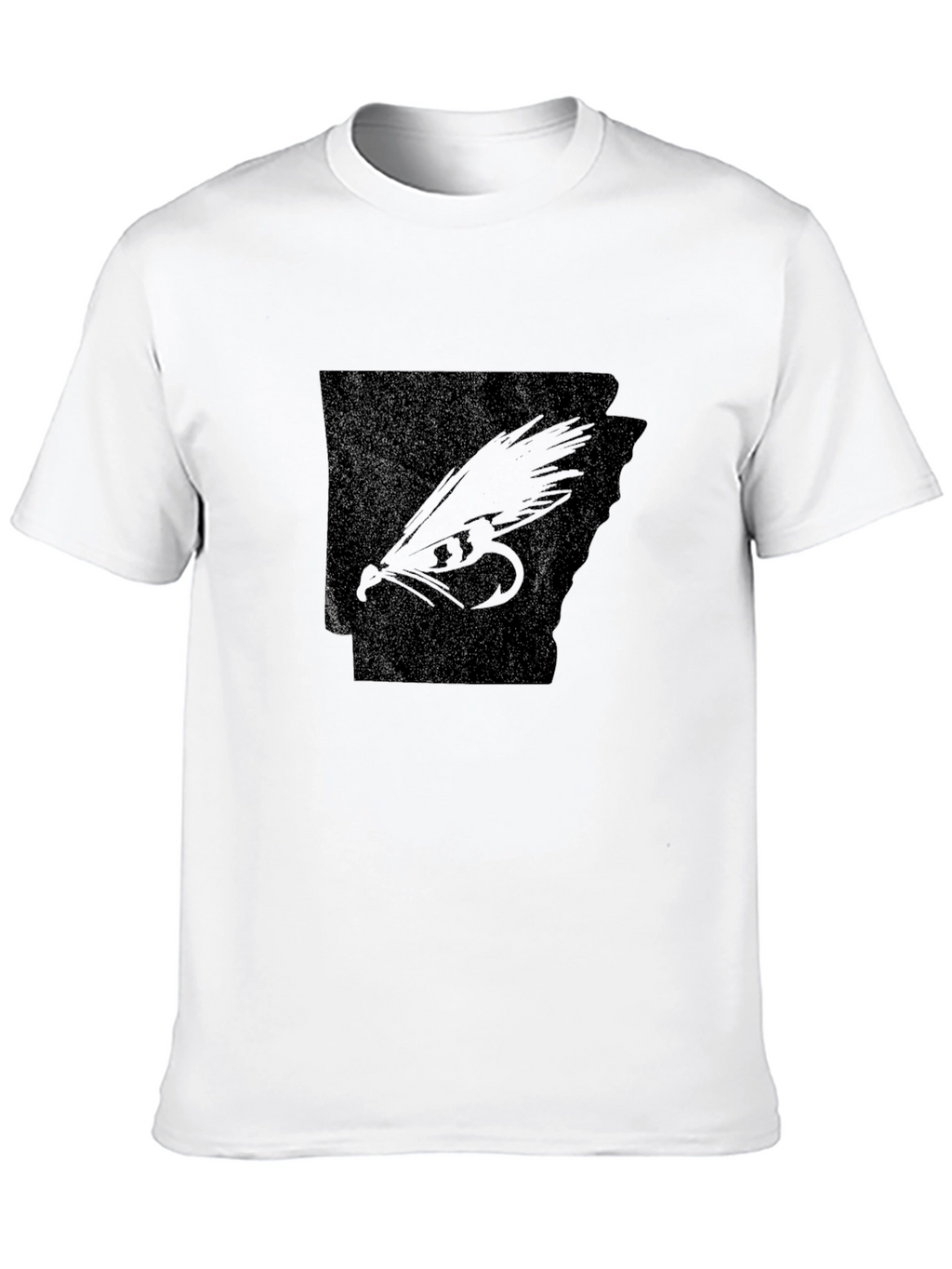 Arkansas Fishing Fly Graphic Tee - Black