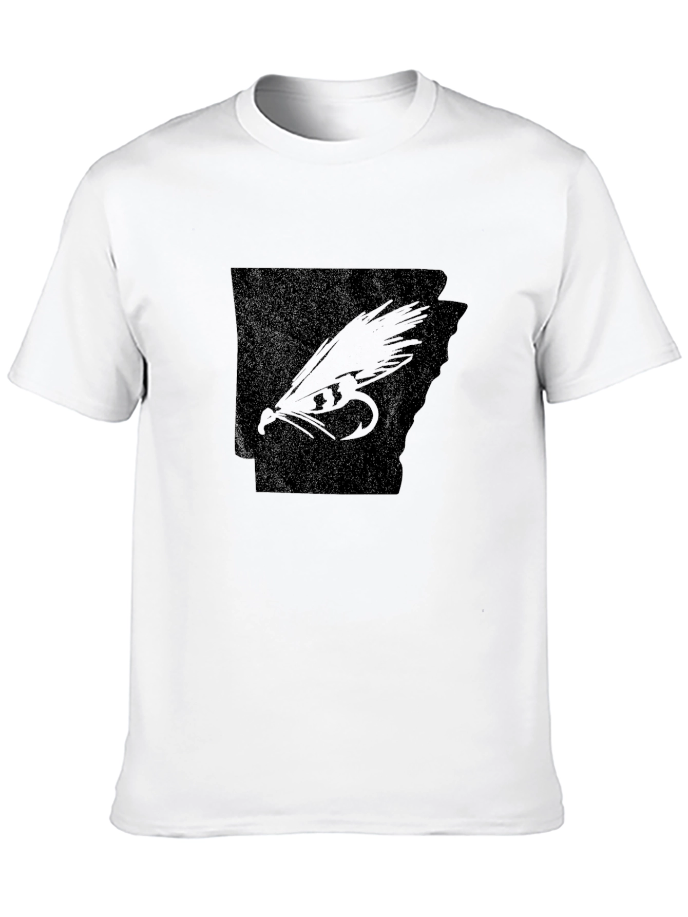 Arkansas Fishing Fly Graphic Tee - Black