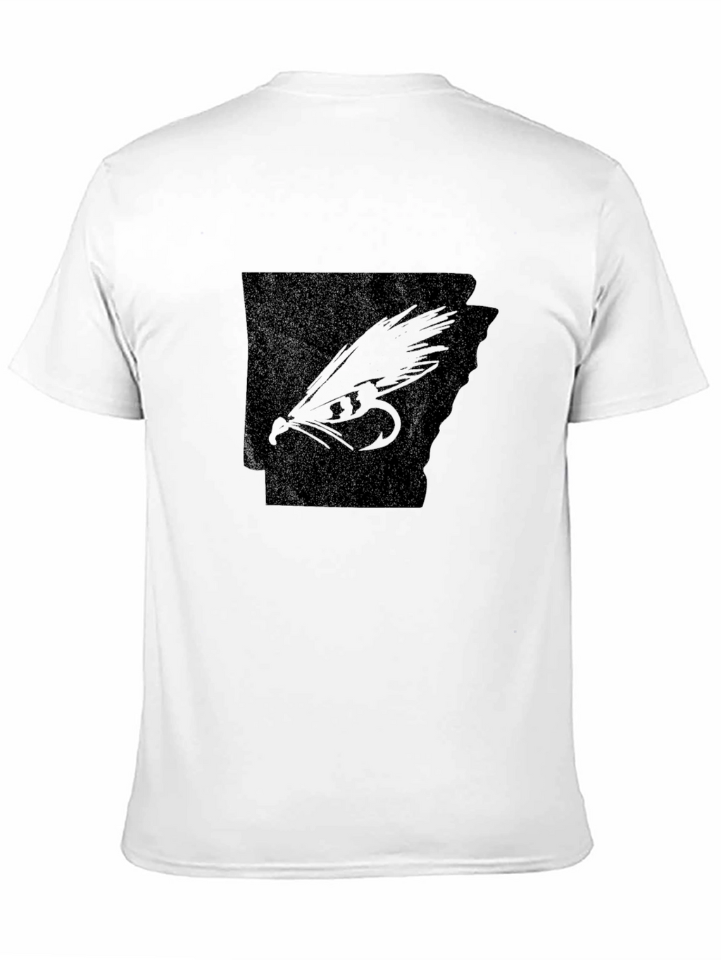 Arkansas Fishing Fly Graphic Tee - Black