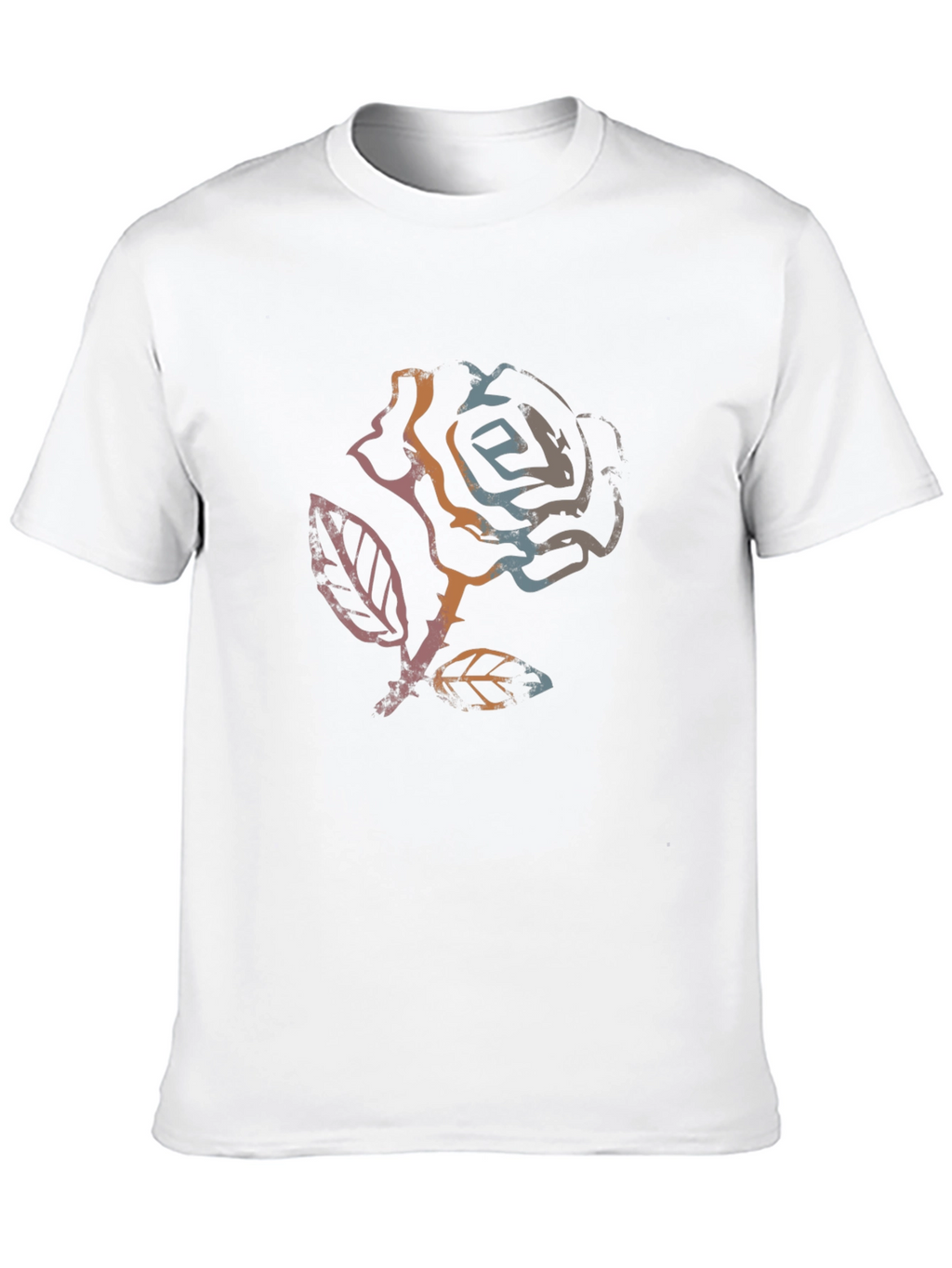 Rose Graphic Black T-Shirt - Stylish Casual Wear