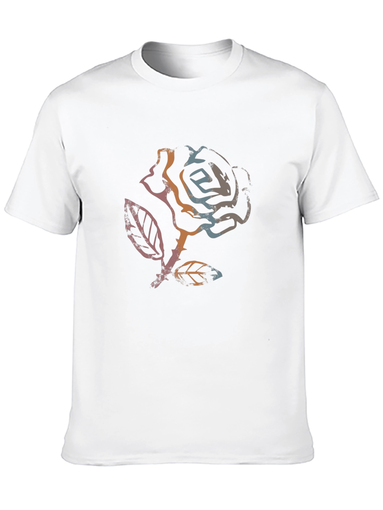 Rose Graphic Black T-Shirt - Stylish Casual Wear