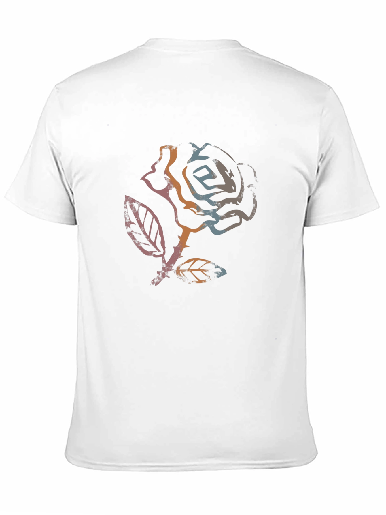 Rose Graphic Black T-Shirt - Stylish Casual Wear
