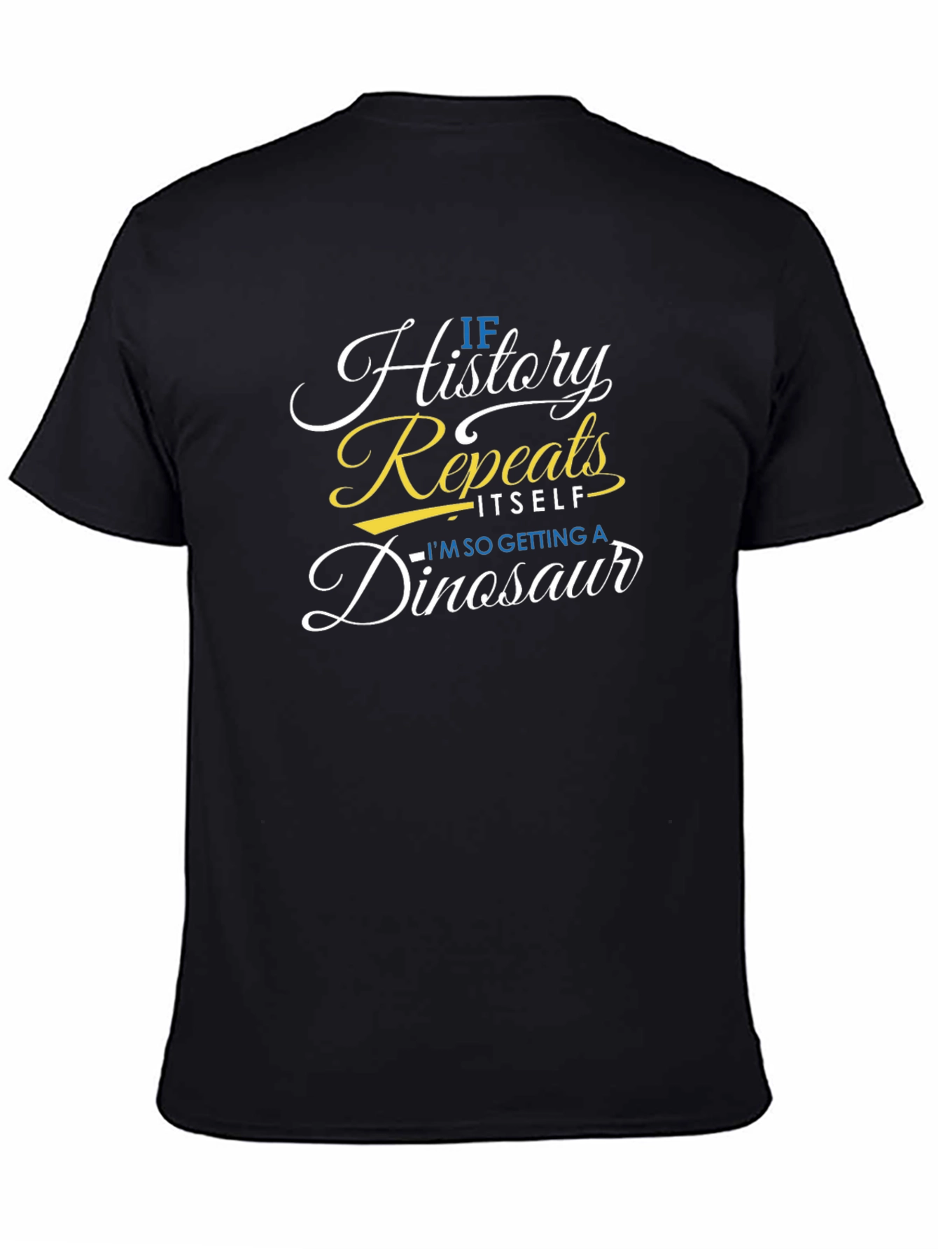 History Repeats Dinosaur Graphic T-Shirt