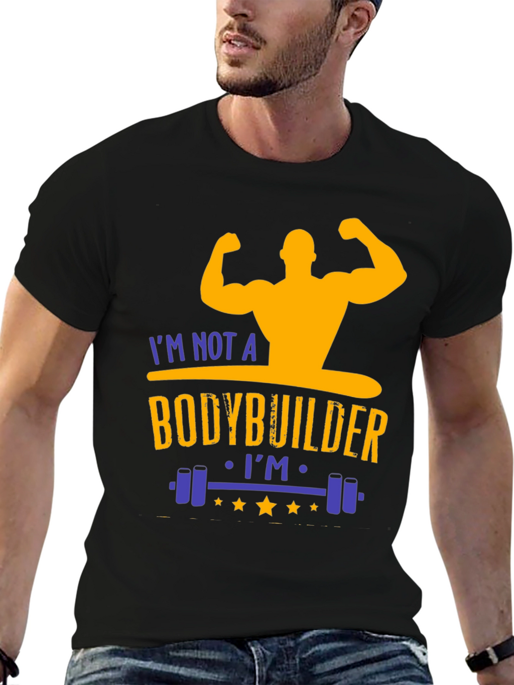 Funny Gym T-Shirt: Not a Bodybuilder Workout Tee