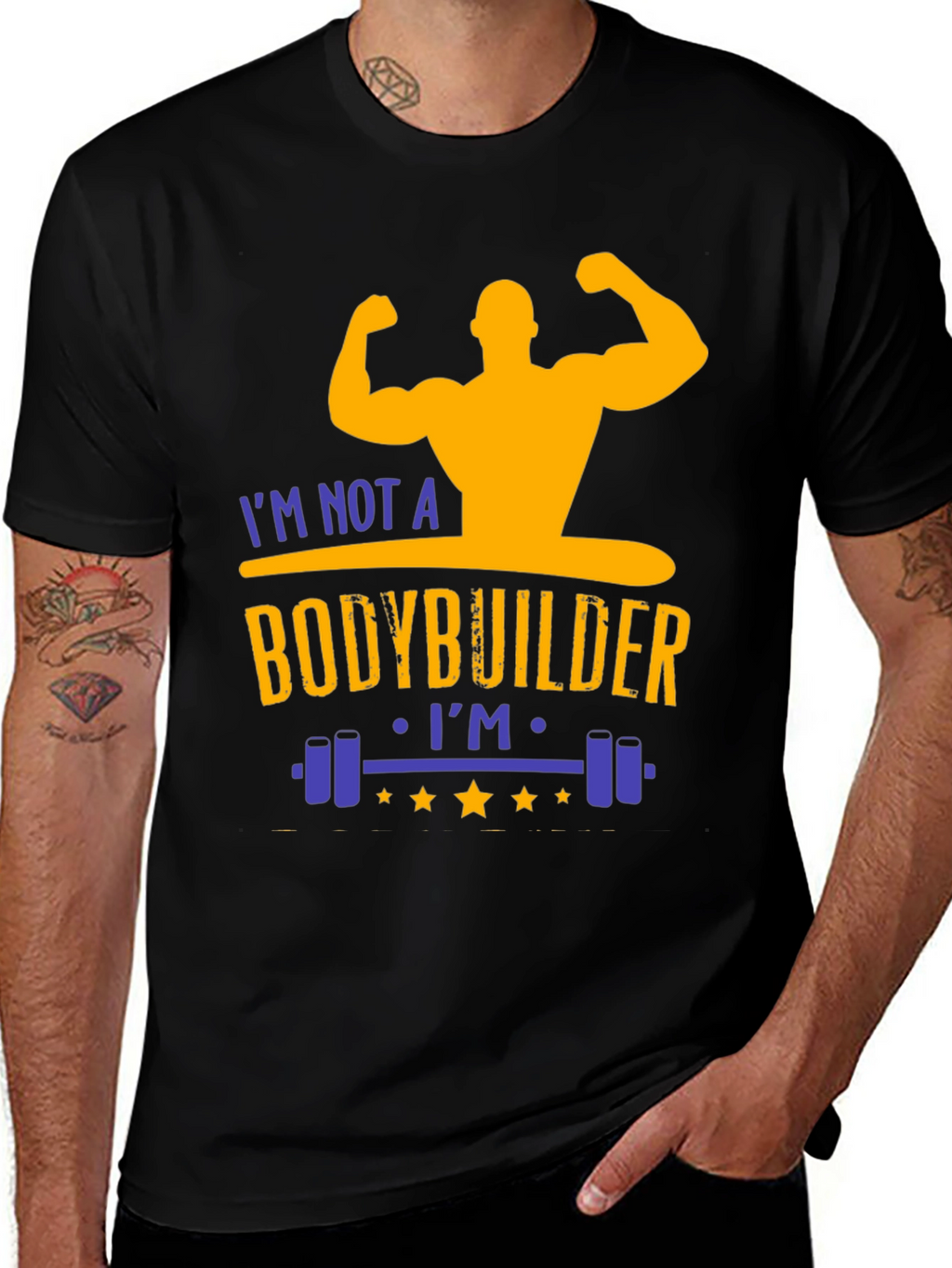 Funny Gym T-Shirt: Not a Bodybuilder Workout Tee