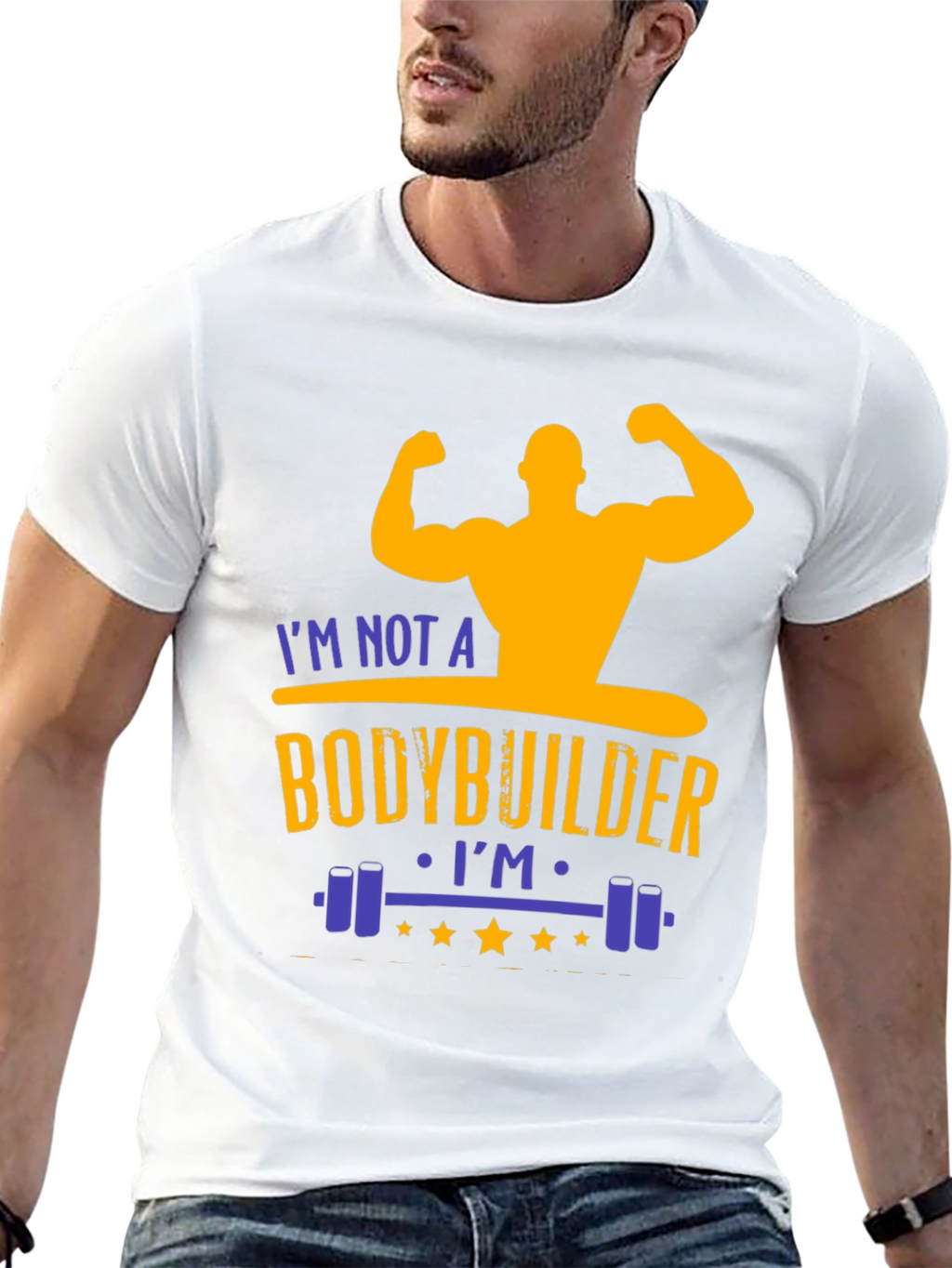 Funny Gym T-Shirt: Not a Bodybuilder Workout Tee