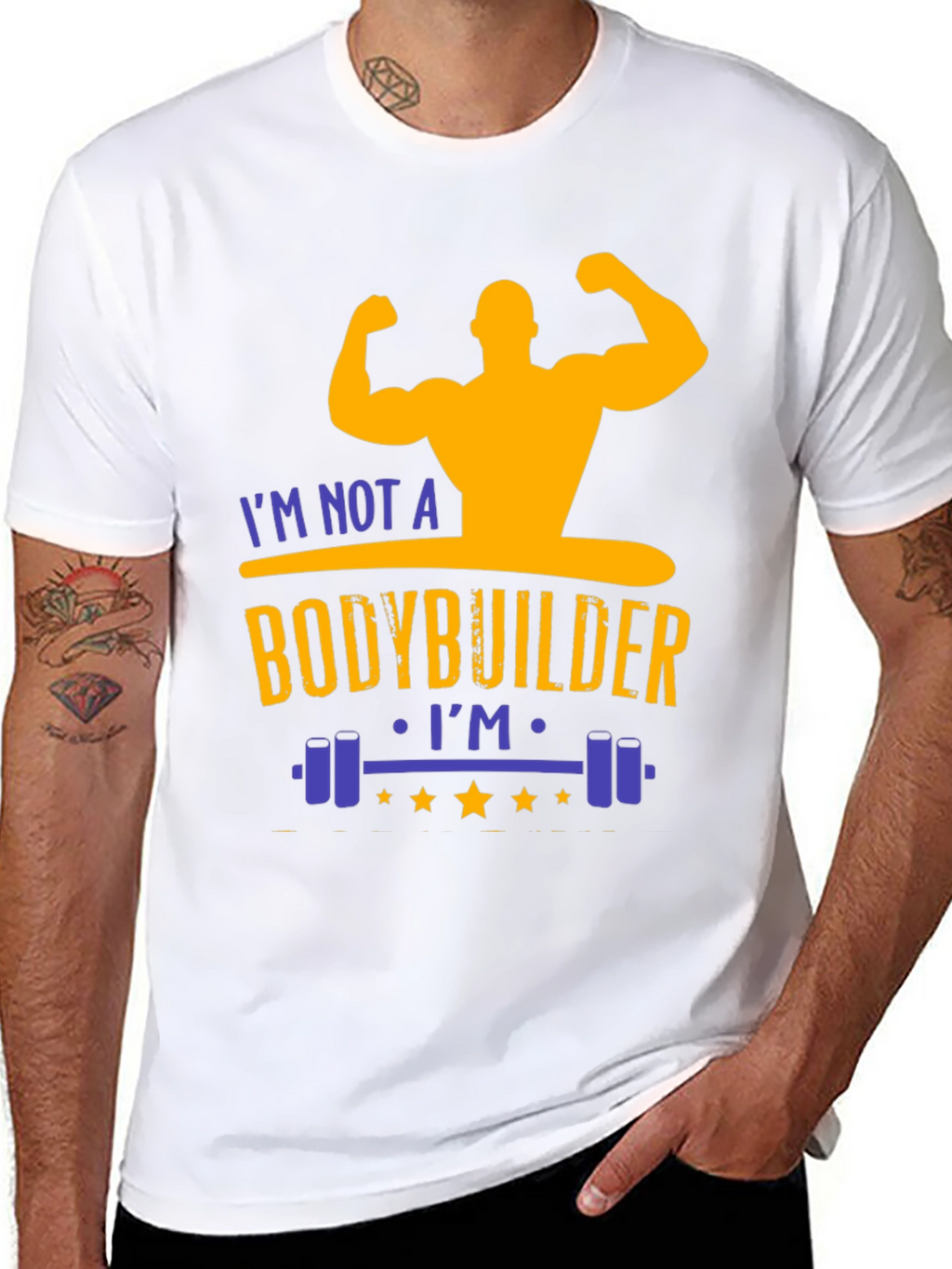 Funny Gym T-Shirt: Not a Bodybuilder Workout Tee
